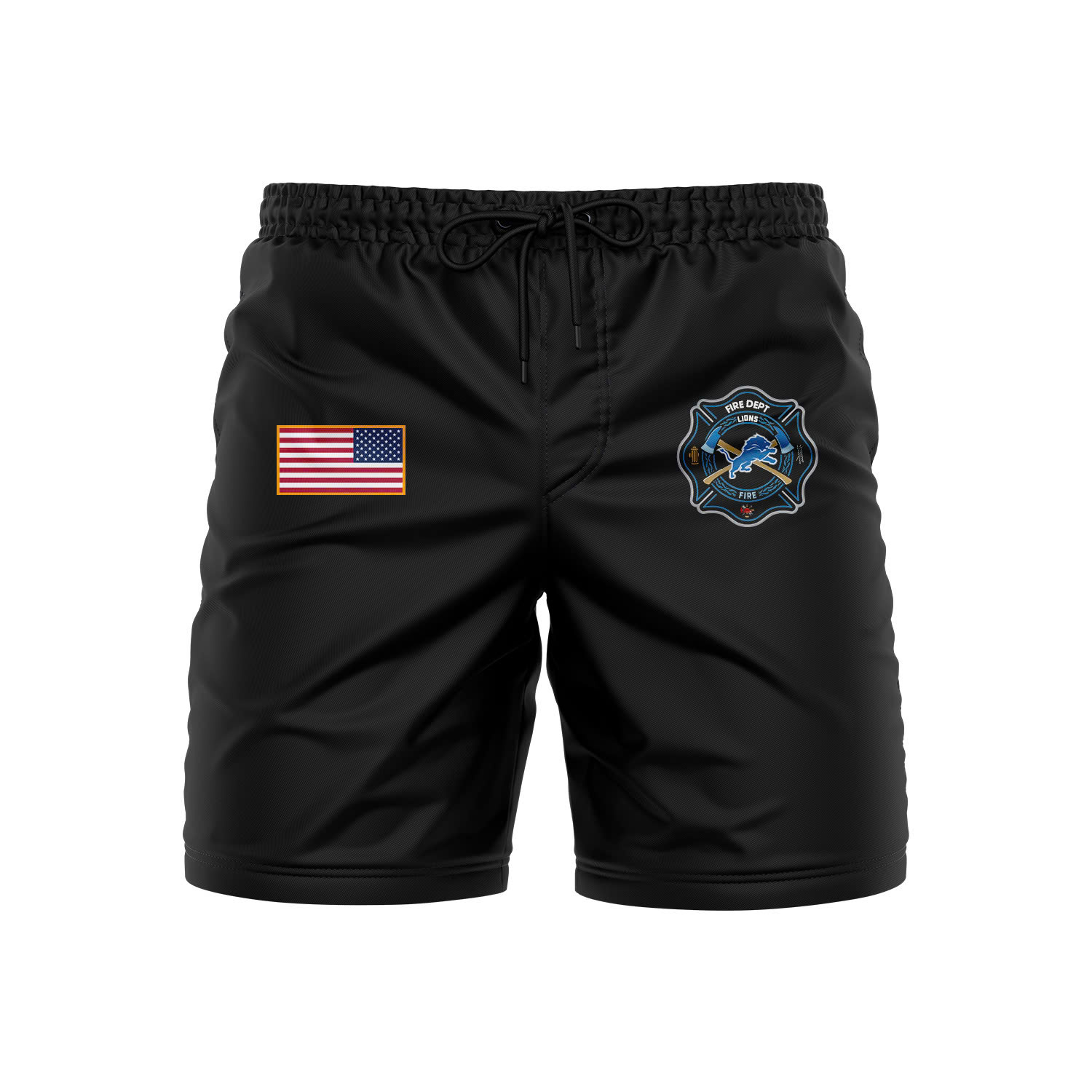 Detroit Lions x Firefighter Appreciation Night Premium Shorts - Famjoys Detroit Lions x Firefighter Appreciation Night Premium Shorts - Famjoys