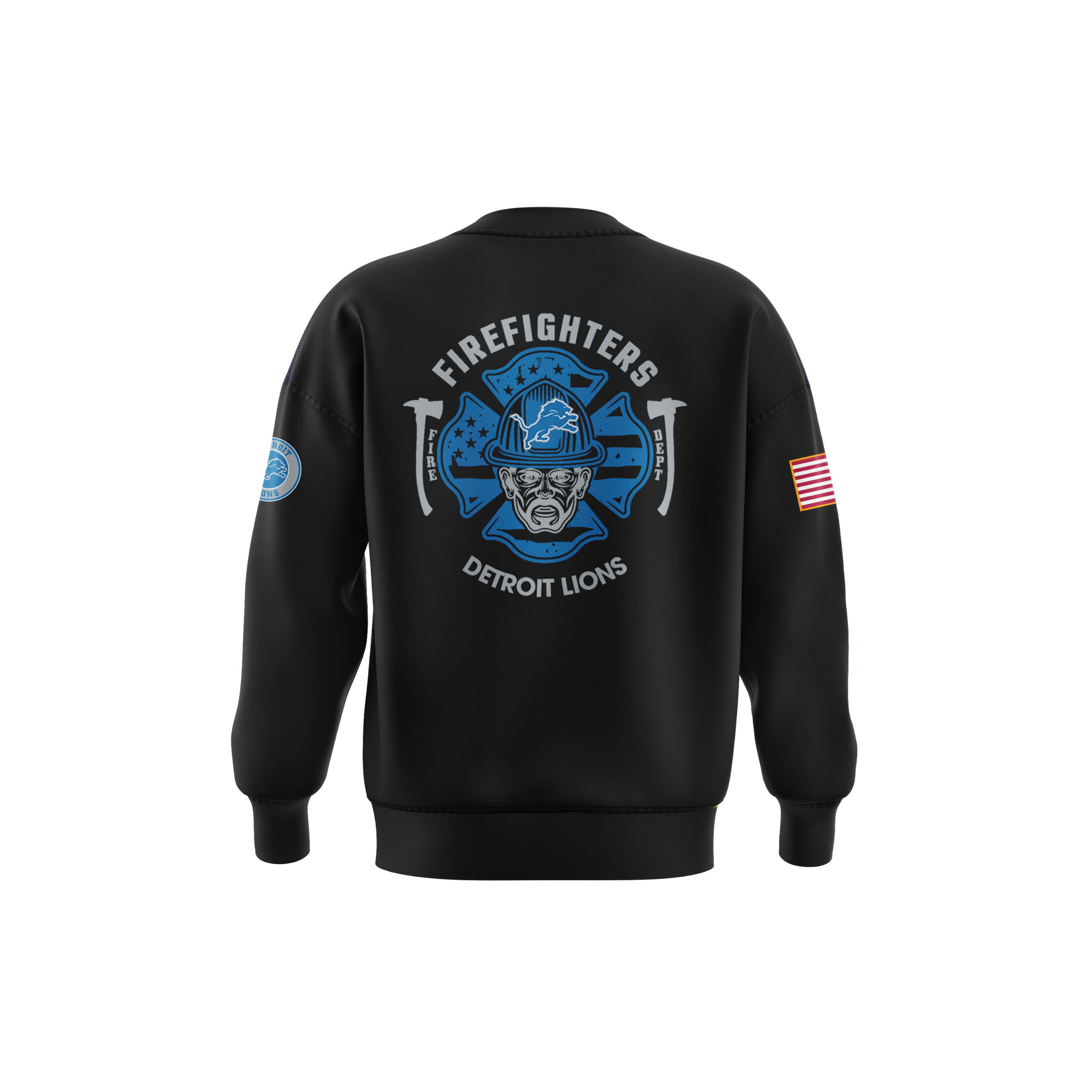 Detroit Lions x Firefighter Appreciation Night Premium Sweatershirt - Famjoys Detroit Lions x Firefighter Appreciation Night Premium Sweatershirt - Famjoys