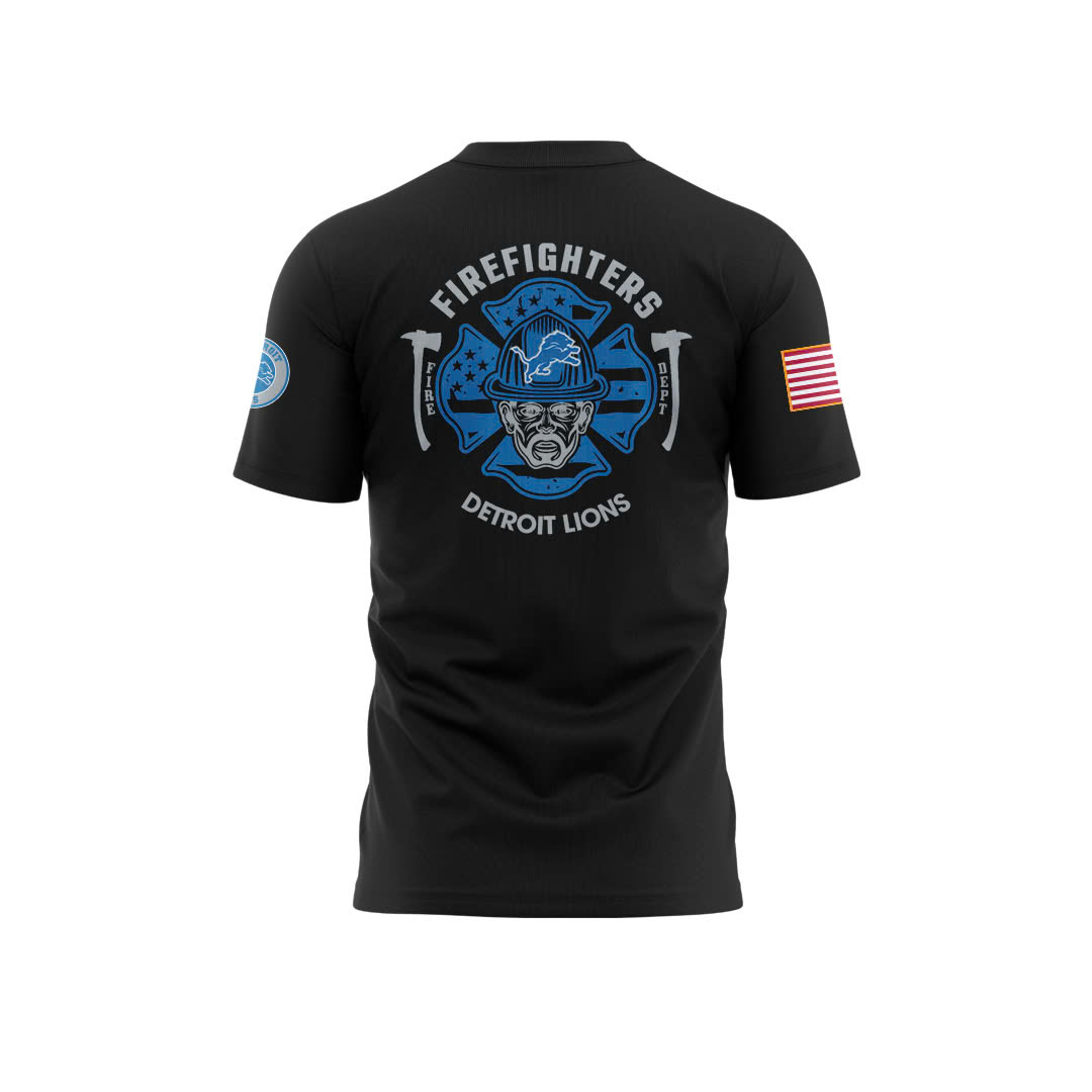 Detroit Lions x Firefighter Appreciation Night Premium Tee - Famjoys Detroit Lions x Firefighter Appreciation Night Premium Tee - Famjoys