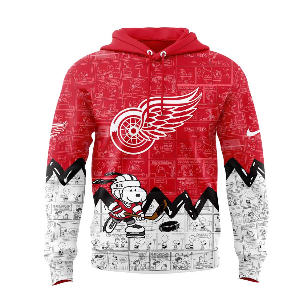 Detroit Red Wings Anniversary of Hoodie - Famjoys Detroit Red Wings Anniversary of Hoodie - Famjoys