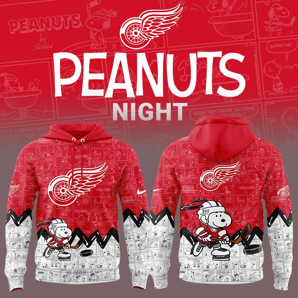 Detroit Red Wings Anniversary of Hoodie - Famjoys Detroit Red Wings Anniversary of Hoodie - Famjoys