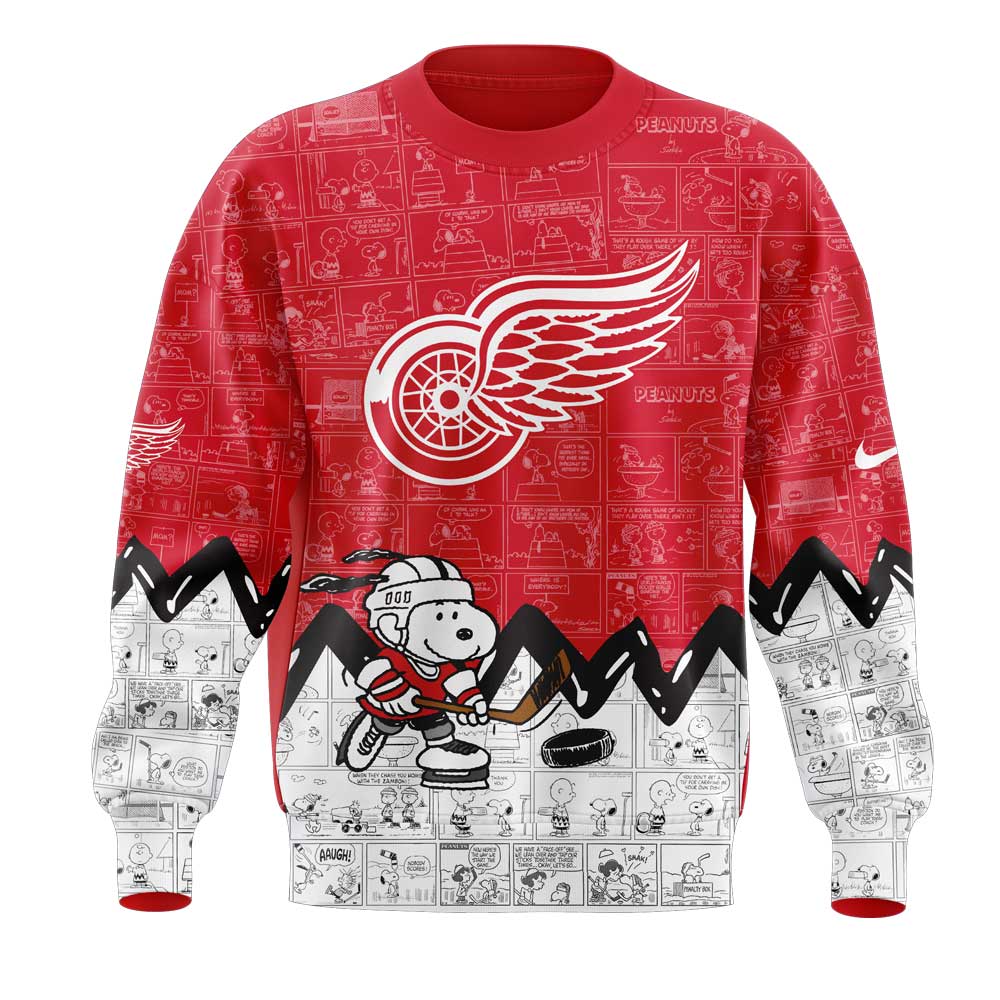 Detroit Red Wings Anniversary of Sweatshirt - Famjoys Detroit Red Wings Anniversary of Sweatshirt - Famjoys