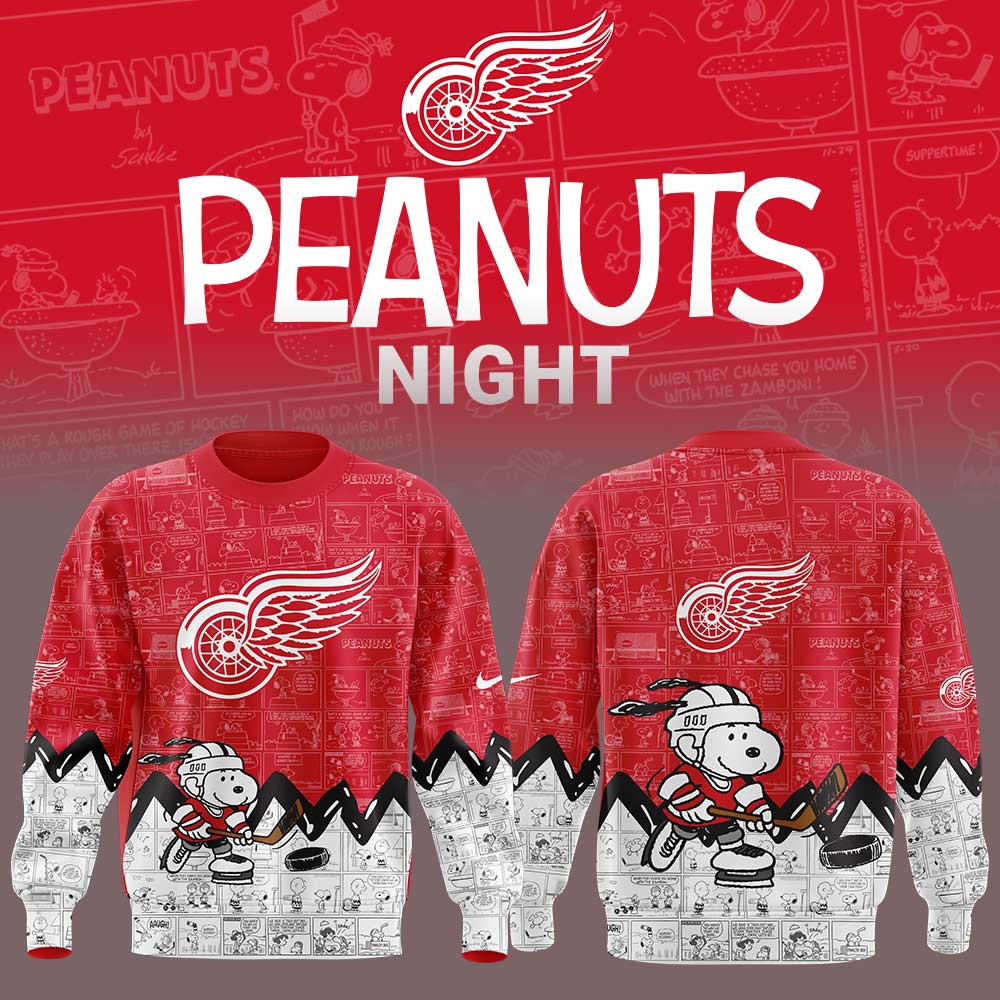 Detroit Red Wings Anniversary of Sweatshirt - Famjoys Detroit Red Wings Anniversary of Sweatshirt - Famjoys