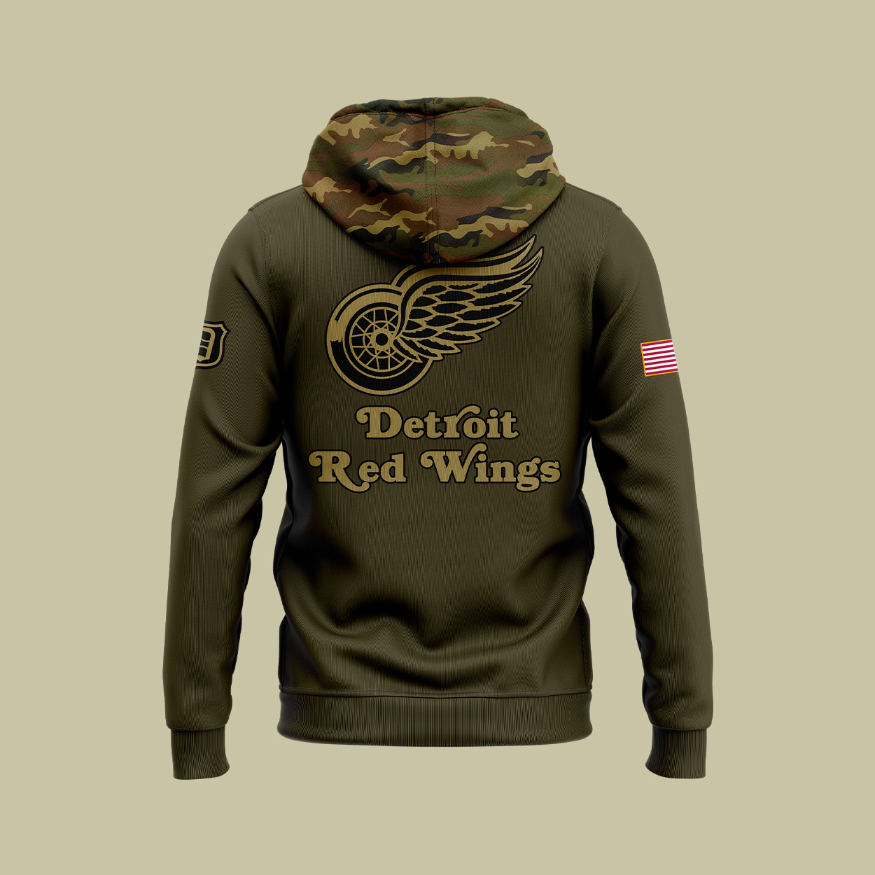 Detroit Red Wings Camo Salute to Service Club Fleece Pullover Hoodie - Famjoys Detroit Red Wings Camo Salute to Service Club Fleece Pullover Hoodie - Famjoys