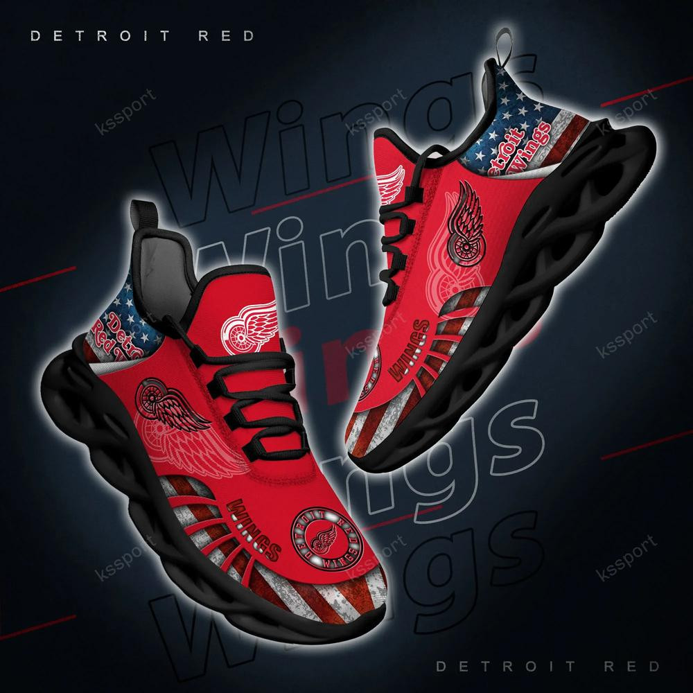 Detroit Red Wings Max Soul Clunky Shoes - Famjoys Detroit Red Wings Max Soul Clunky Shoes - Famjoys