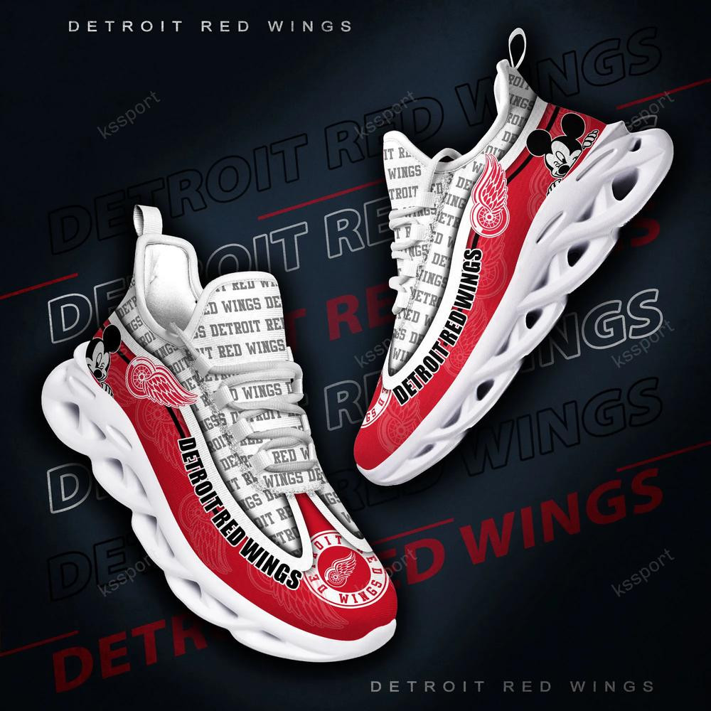 Detroit Red Wings Max Soul Clunky Sneakers - Famjoys Detroit Red Wings Max Soul Clunky Sneakers - Famjoys