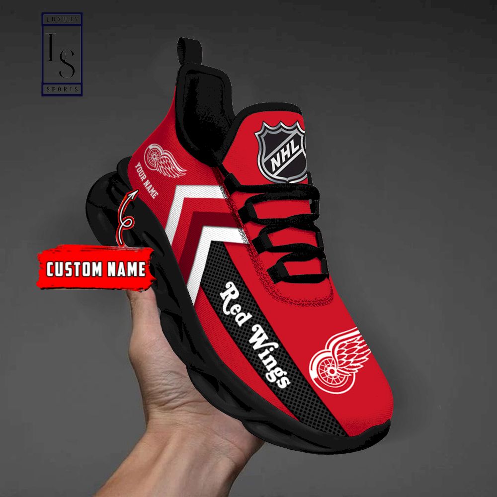 Detroit Red Wings NHL Personalized Max Soul Shoes - Famjoys Detroit Red Wings NHL Personalized Max Soul Shoes - Famjoys