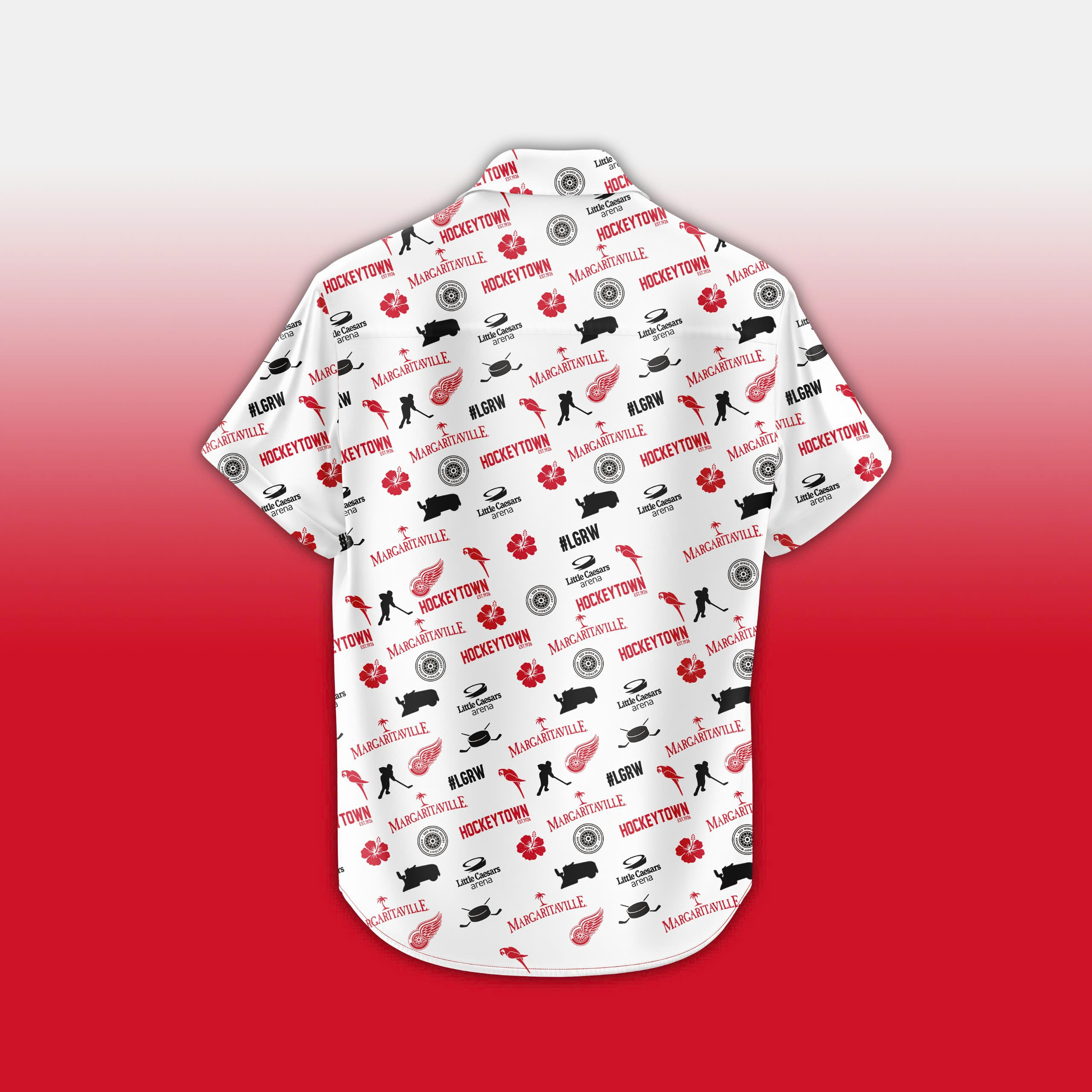 Detroit Red Wings x Margaritaville Night Premium Hawaii Shirt - Famjoys Detroit Red Wings x Margaritaville Night Premium Hawaii Shirt - Famjoys