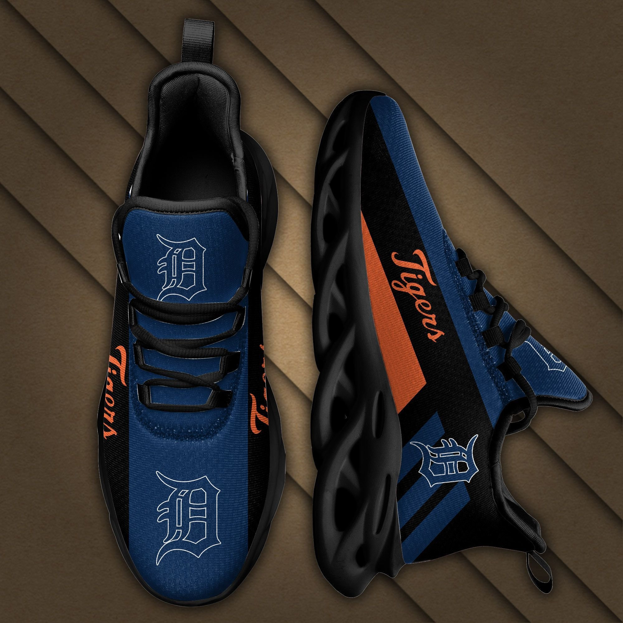 Detroit Tigers Max Soul Sneakers Shoes - Famjoys Detroit Tigers Max Soul Sneakers Shoes - Famjoys
