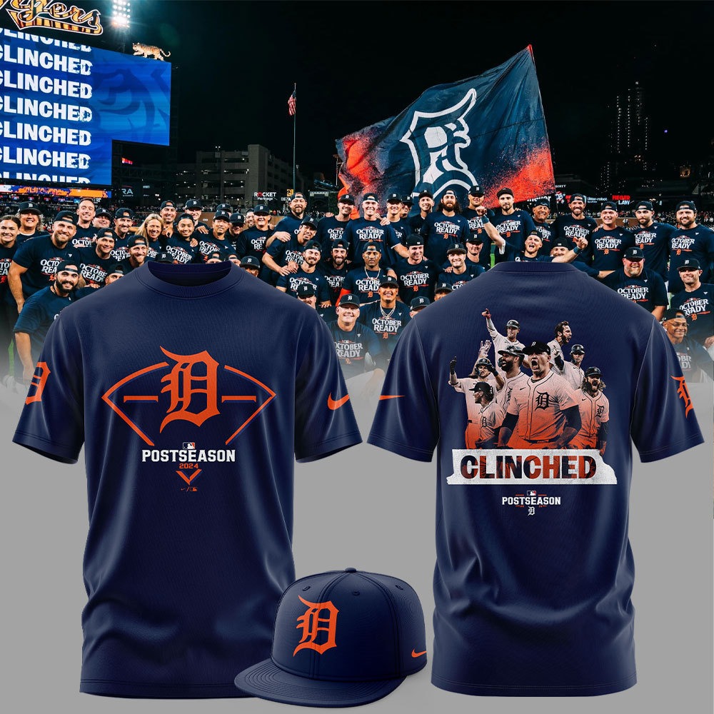 Detroit Tigers Navy Postseason Locker Room Tshirt Set+NT30092424ID10DS11 - Famjoys Detroit Tigers Navy Postseason Locker Room Tshirt Set+NT30092424ID10DS11 - Famjoys