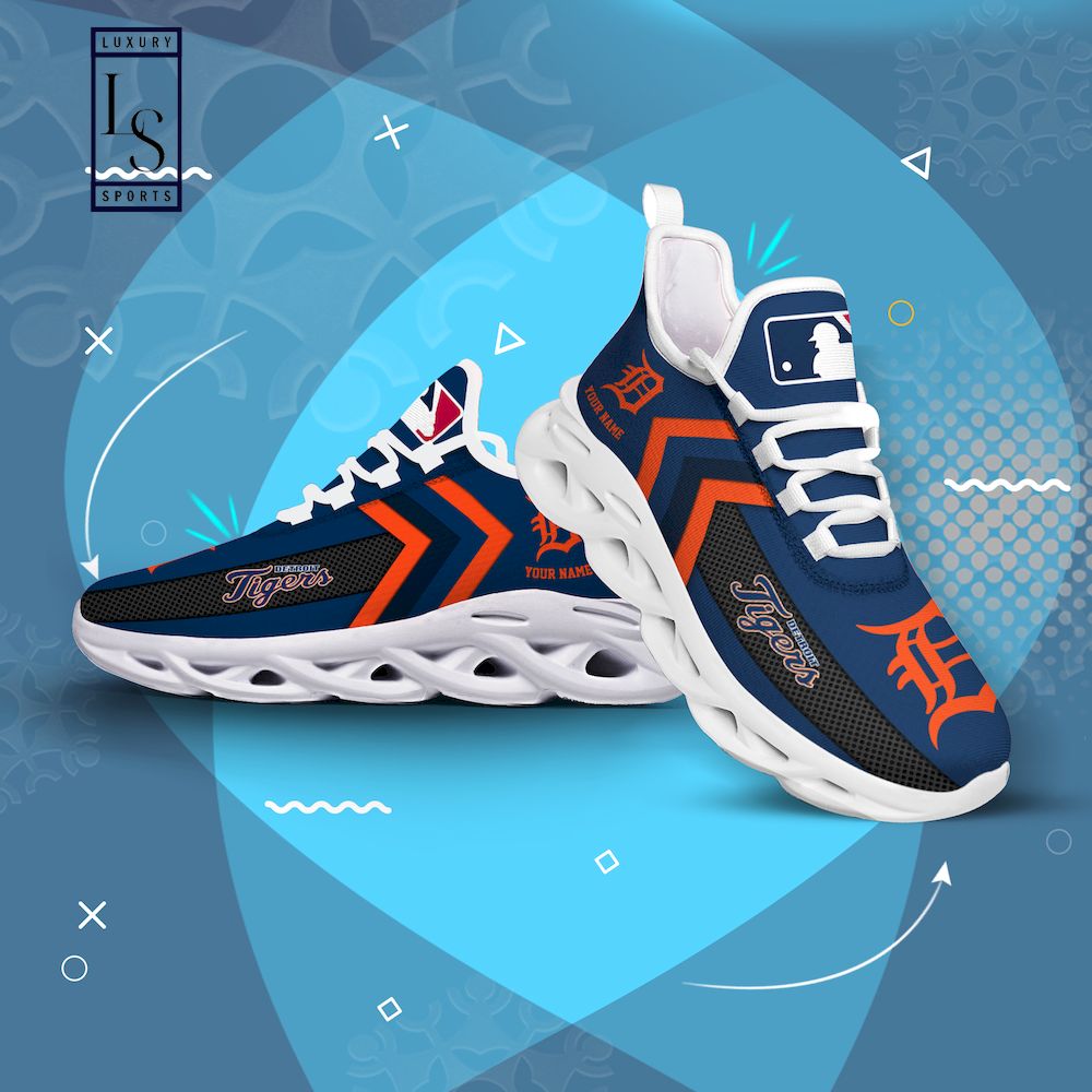 Detroit Tigers Personalized Max Soul Shoes - Famjoys Detroit Tigers Personalized Max Soul Shoes - Famjoys