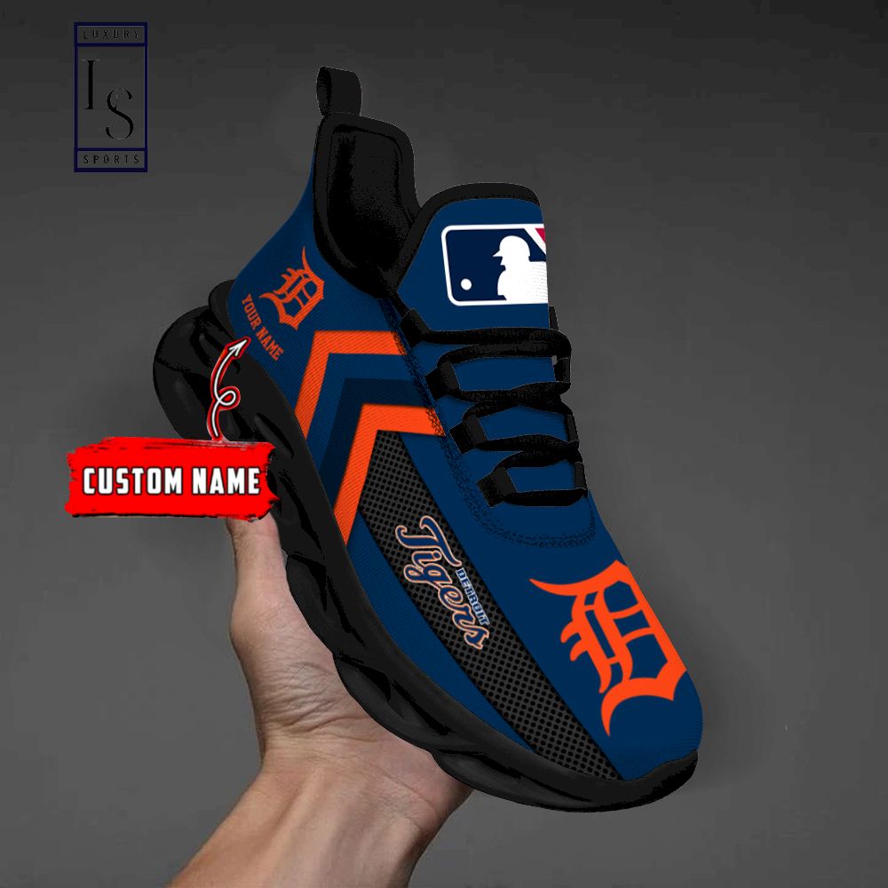 Detroit Tigers Personalized Max Soul Shoes - Famjoys Detroit Tigers Personalized Max Soul Shoes - Famjoys