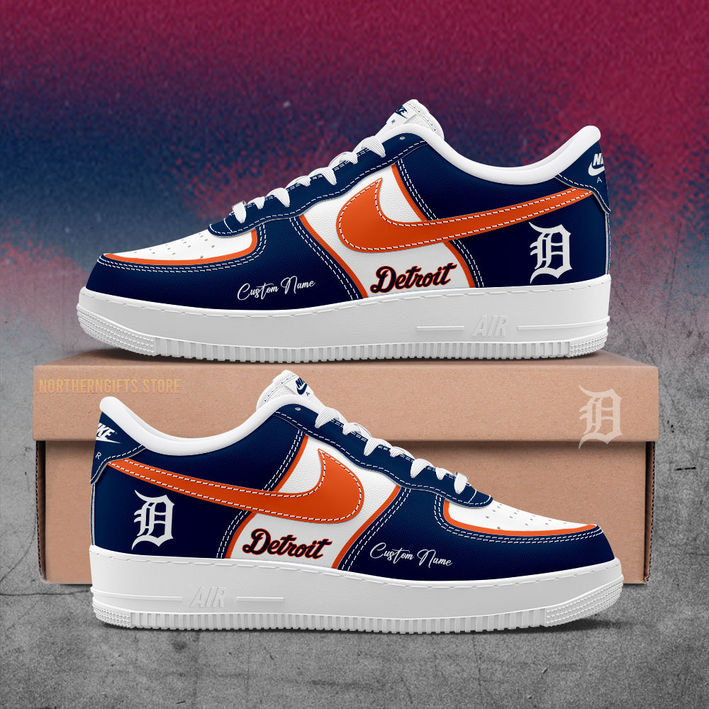 Detroit Tigers Sneakers Custom Name For Fans-SP21042401ID10DS10 - Famjoys Detroit Tigers Sneakers Custom Name For Fans-SP21042401ID10DS10 - Famjoys