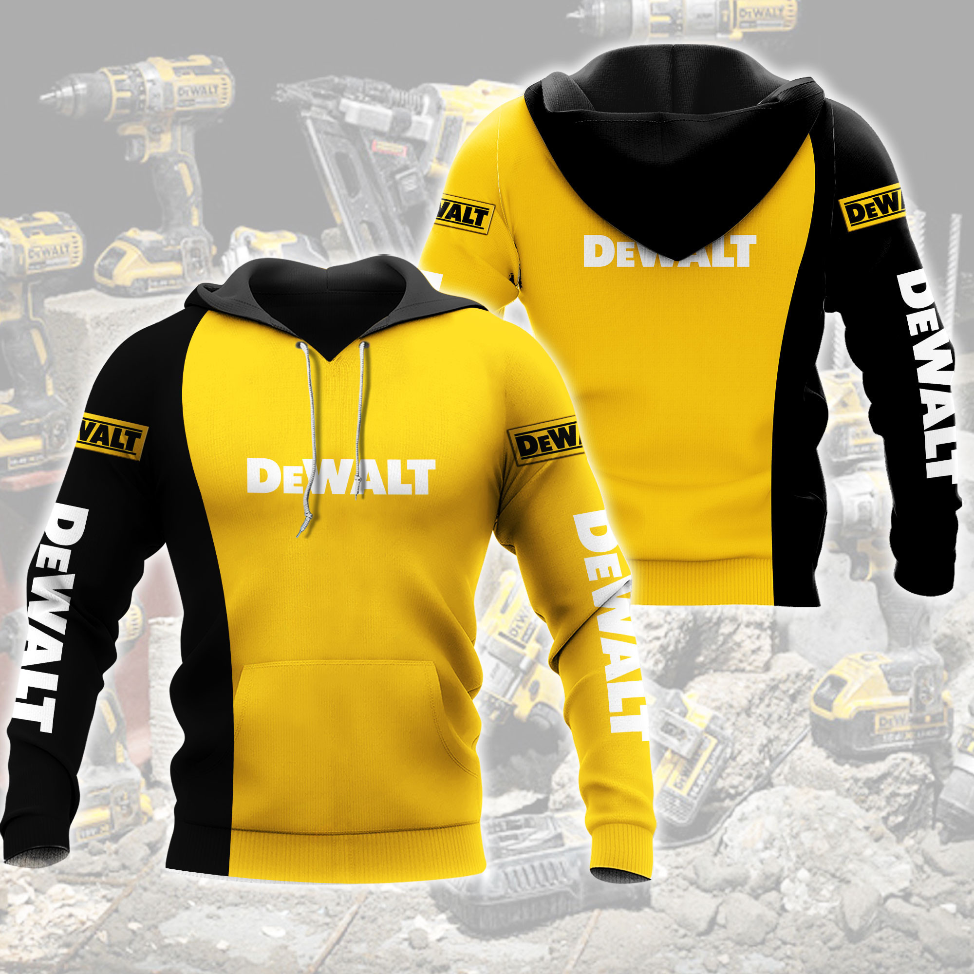 Dewalt 3D All Over Hoodie - Famjoys Dewalt 3D All Over Hoodie - Famjoys