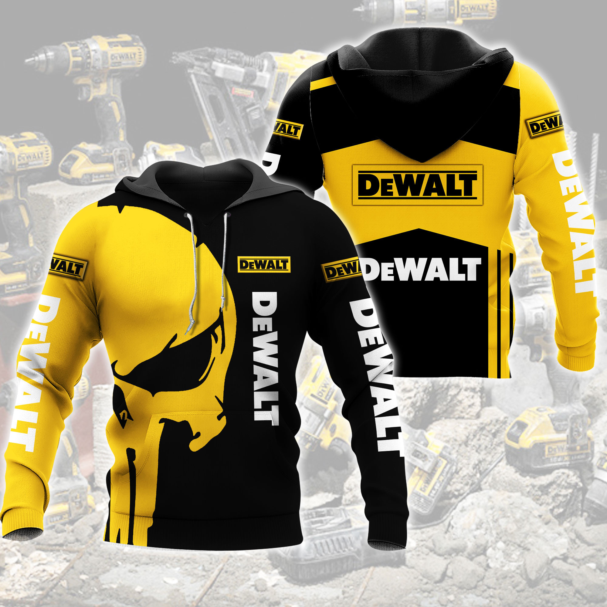 Dewalt 3D All Over Hoodie - Famjoys Dewalt 3D All Over Hoodie - Famjoys