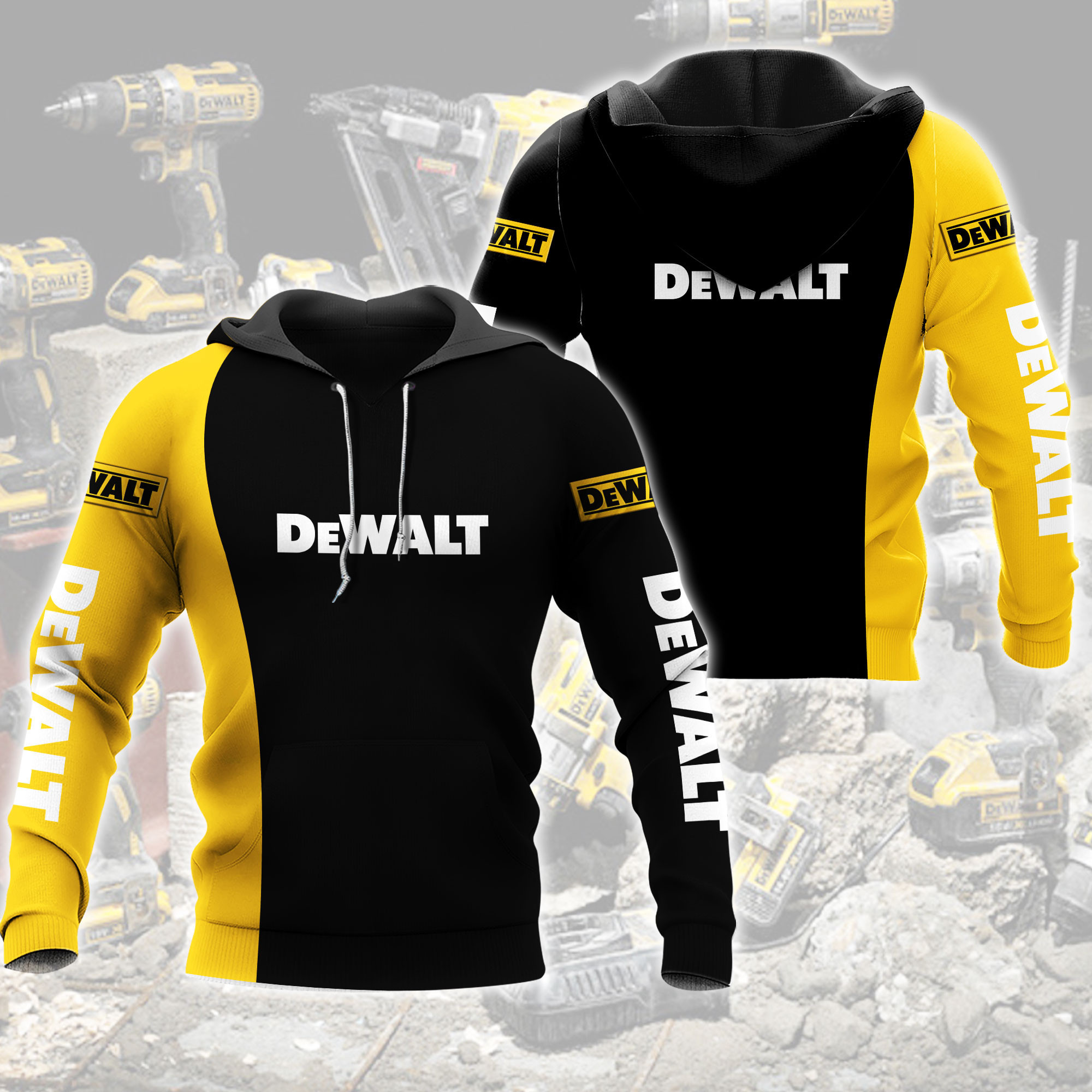 Dewalt 3D All Over Hoodie - Famjoys Dewalt 3D All Over Hoodie - Famjoys