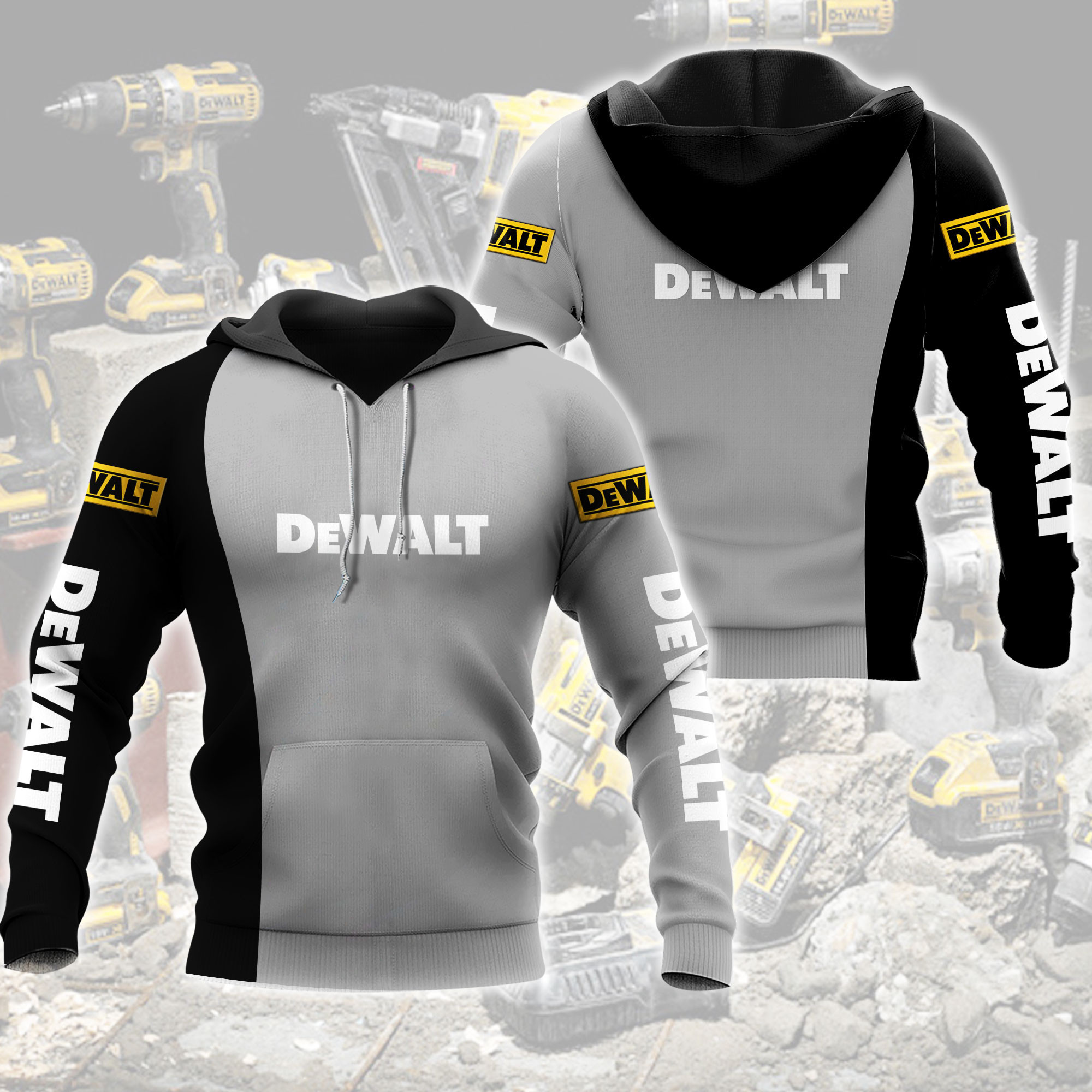 Dewalt 3D All Over Hoodie - Famjoys Dewalt 3D All Over Hoodie - Famjoys