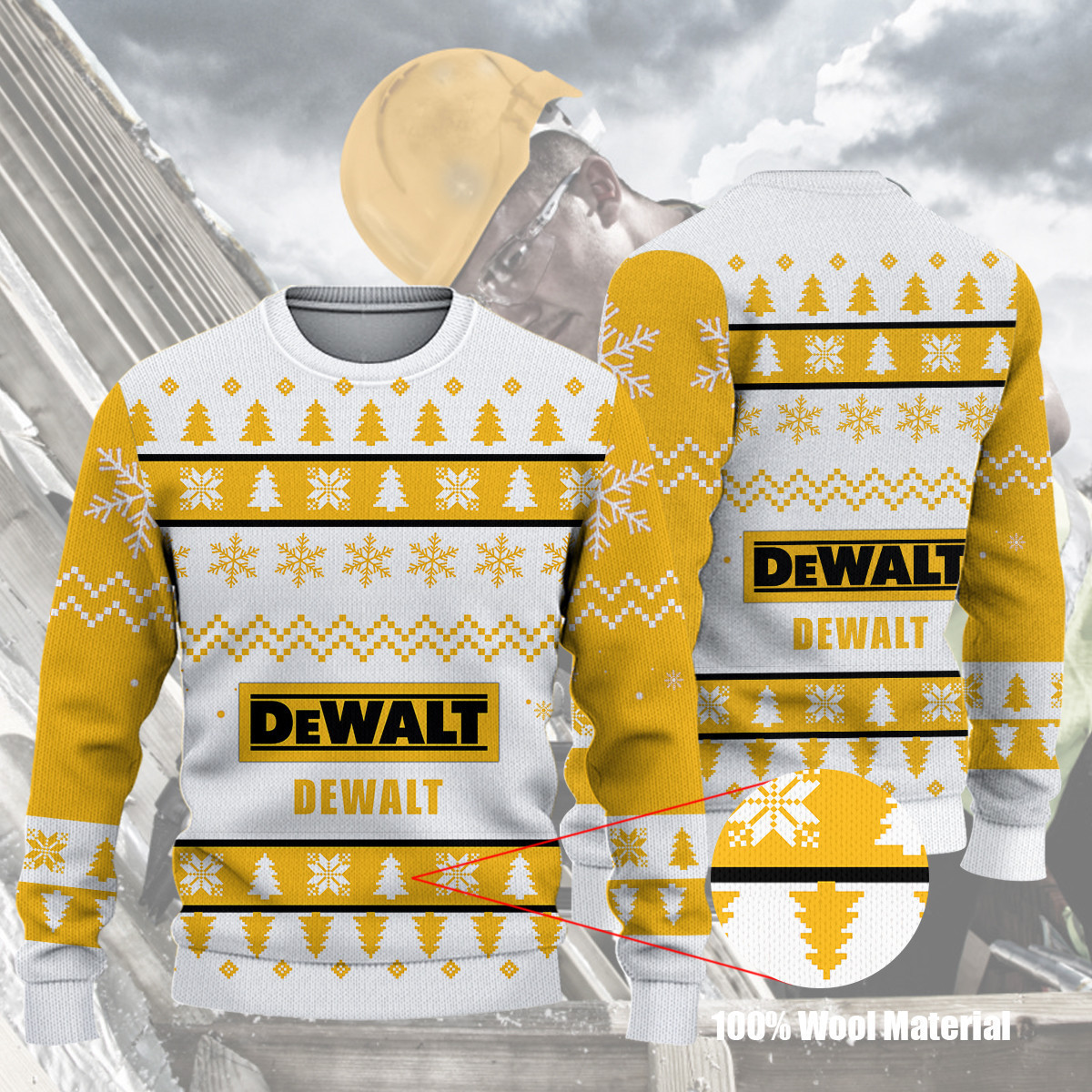 Dewalt 3D Ugly Shirt-Wool Material - Famjoys Dewalt 3D Ugly Shirt-Wool Material - Famjoys