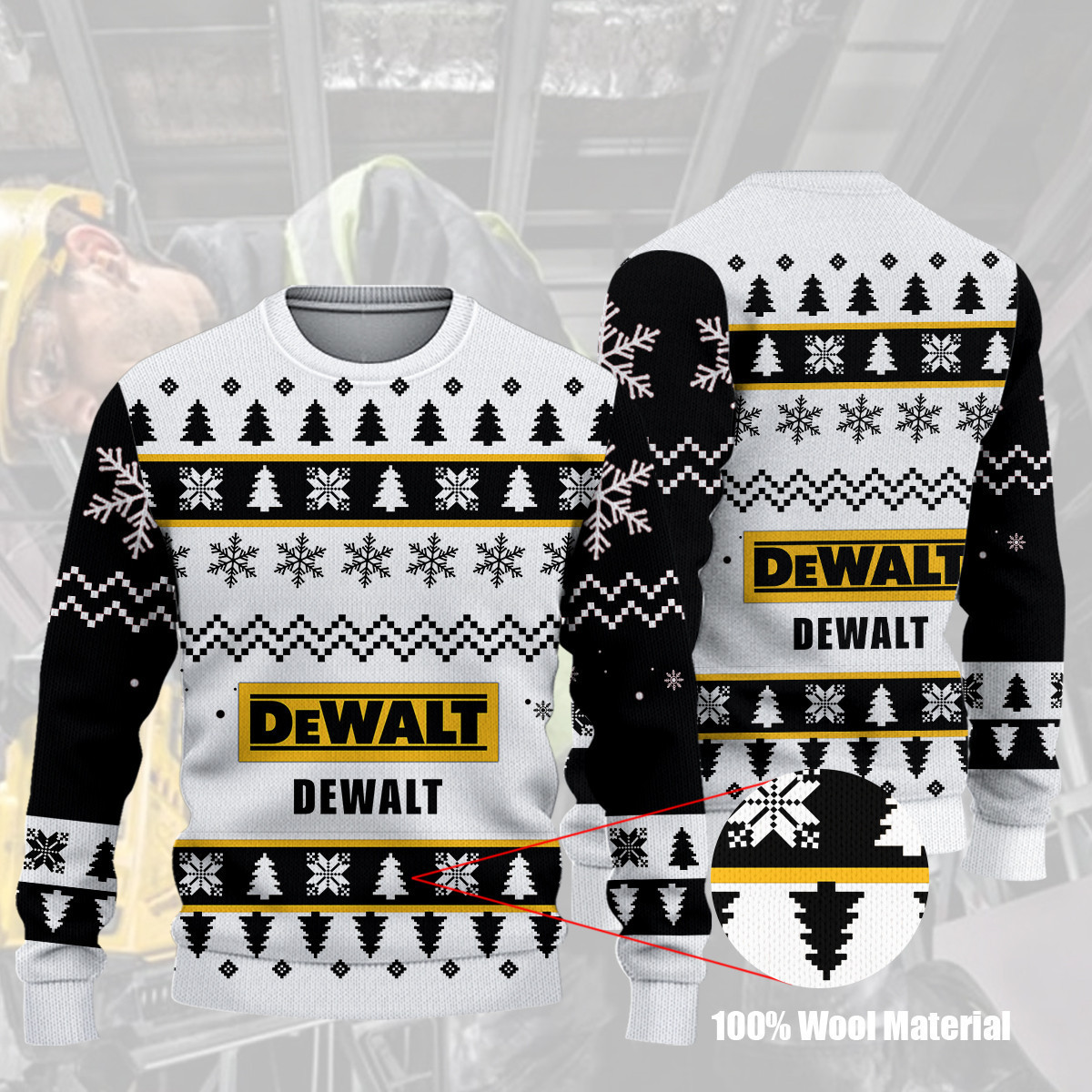Dewalt 3D Ugly Shirt-Wool Material - Famjoys Dewalt 3D Ugly Shirt-Wool Material - Famjoys