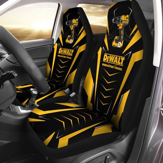 Dewalt Guaranteed Tough Mechanic Tool Brand Car Seat Cover - Famjoys Dewalt Guaranteed Tough Mechanic Tool Brand Car Seat Cover - Famjoys