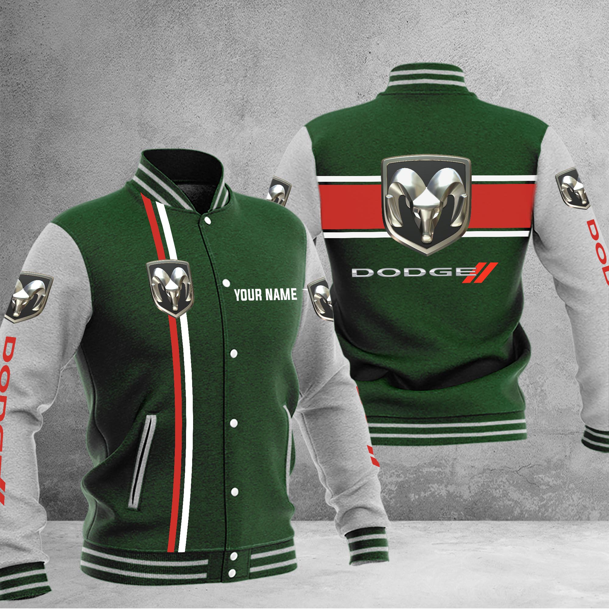 Dodge Baseball Jacket - Famjoys Dodge Baseball Jacket - Famjoys