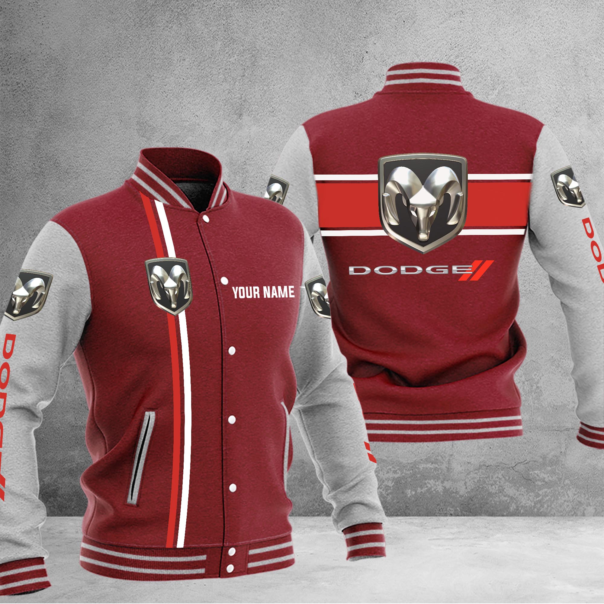 Dodge Baseball Jacket - Famjoys Dodge Baseball Jacket - Famjoys