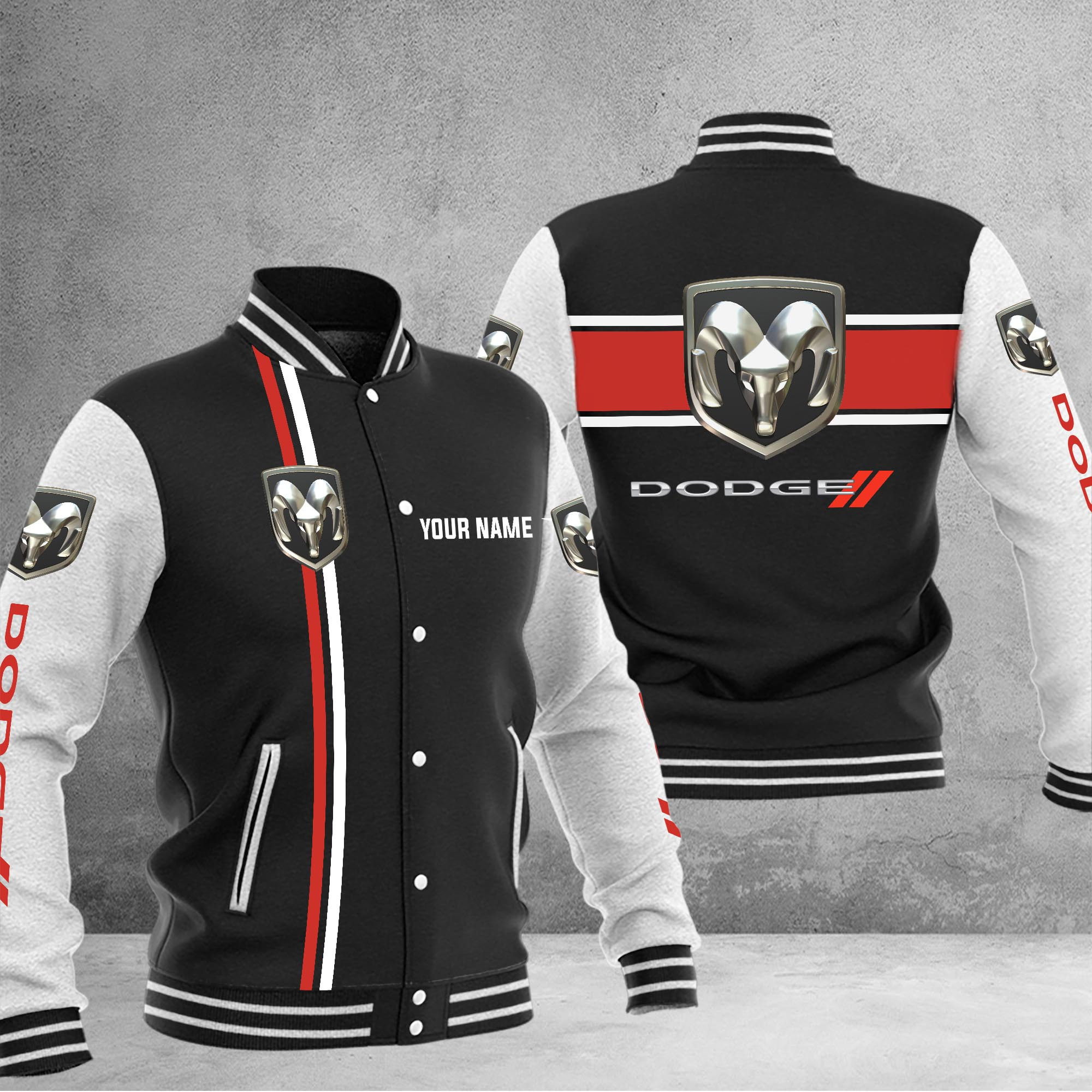 Dodge Baseball Jacket - Famjoys Dodge Baseball Jacket - Famjoys