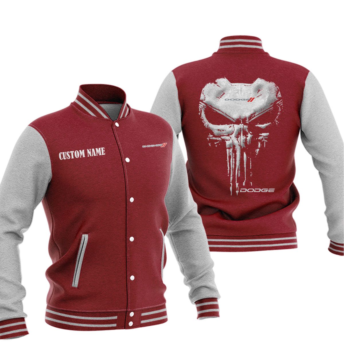Dodge Baseball Jacket, Multicolor - Famjoys Dodge Baseball Jacket, Multicolor - Famjoys