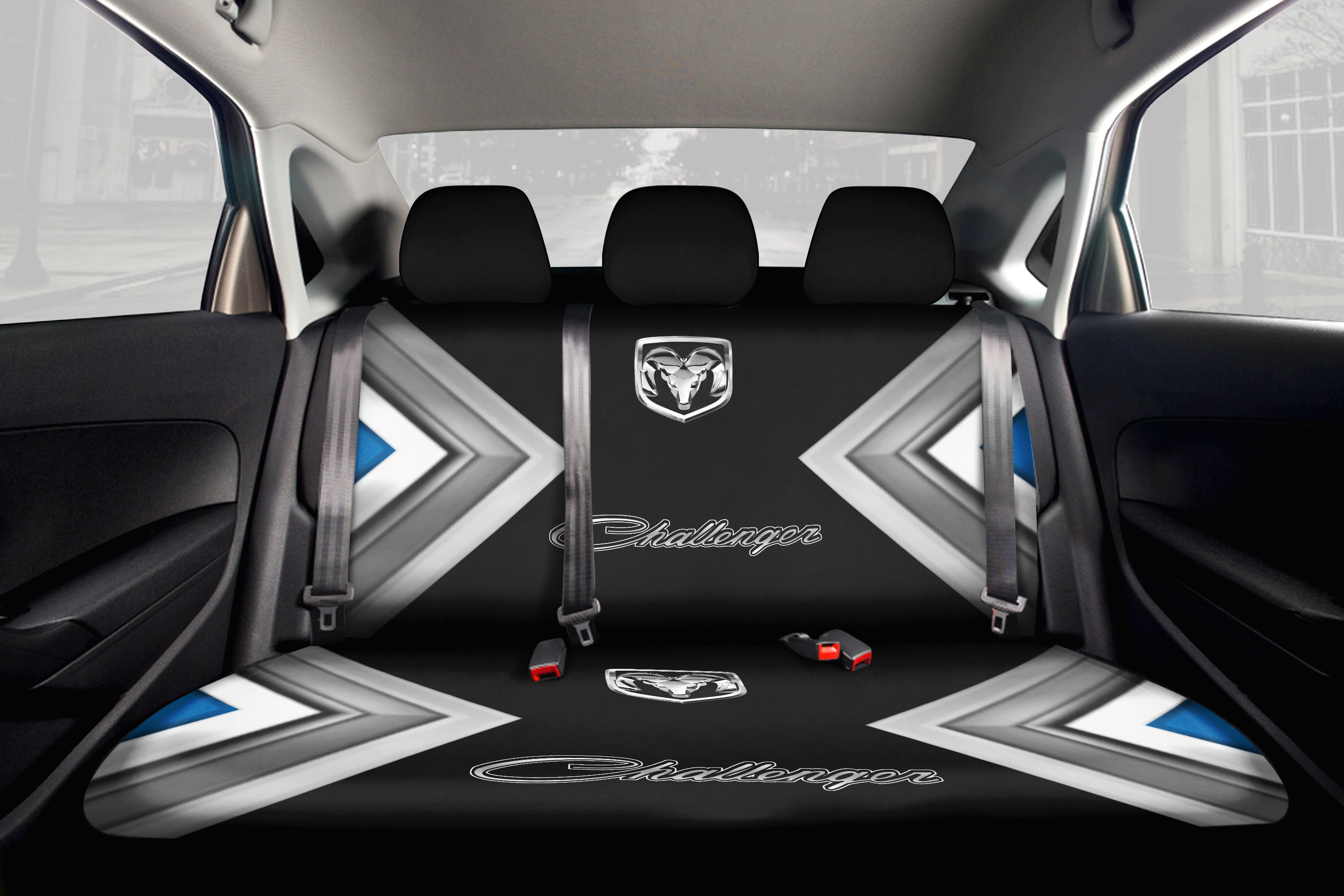 Dodge Challenger Back Seat Cover V1