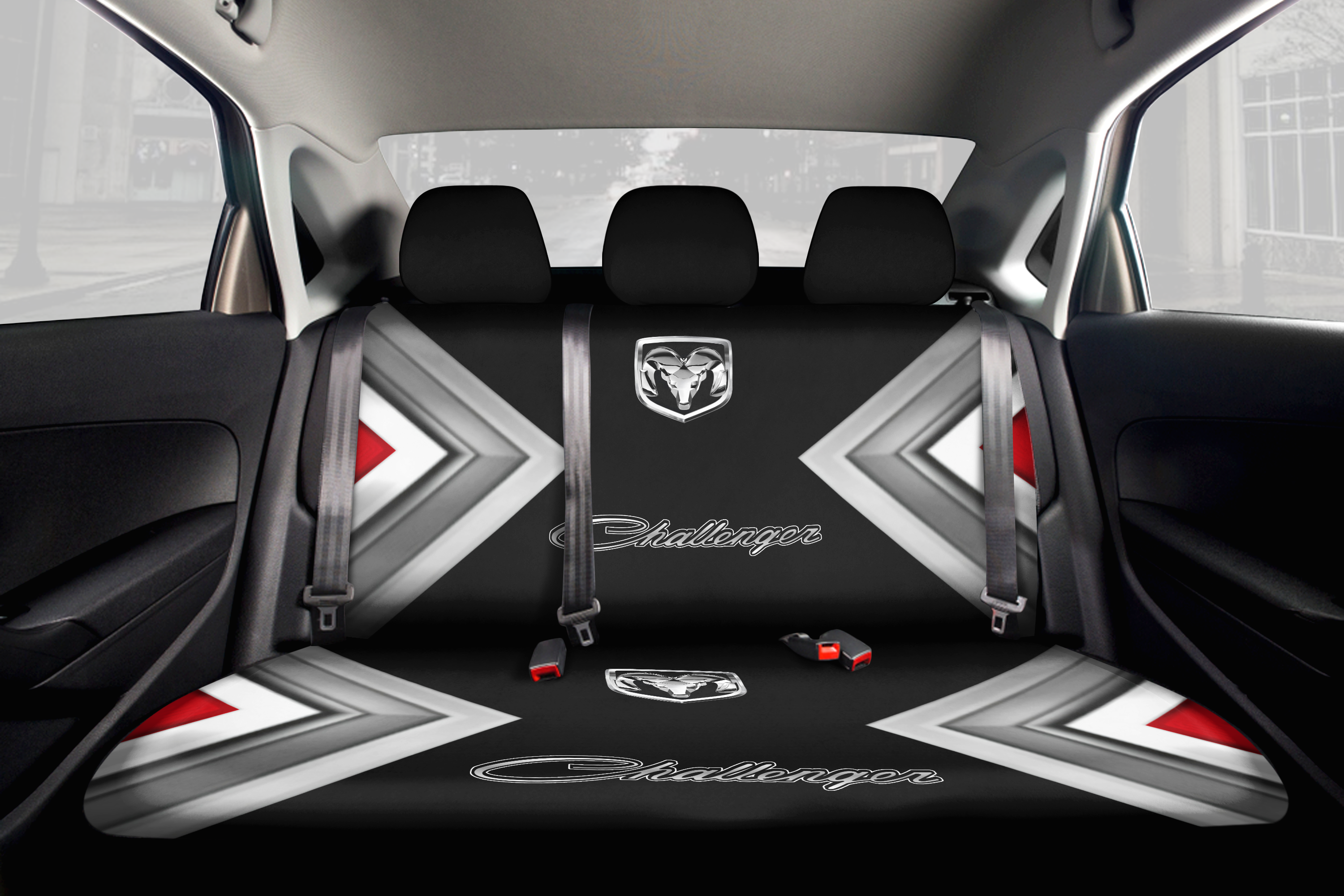Dodge Challenger Back Seat Cover V4 - Famjoys Dodge Challenger Back Seat Cover V4 - Famjoys