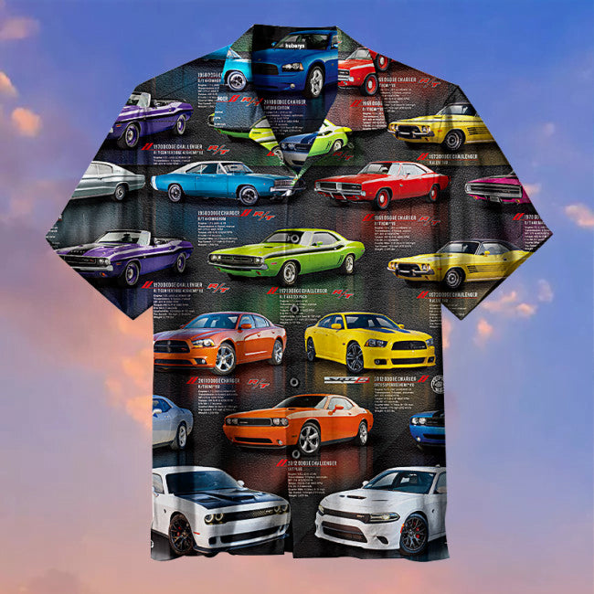 Dodge Challenger Hawaiian Shirt - Famjoys Dodge Challenger Hawaiian Shirt - Famjoys