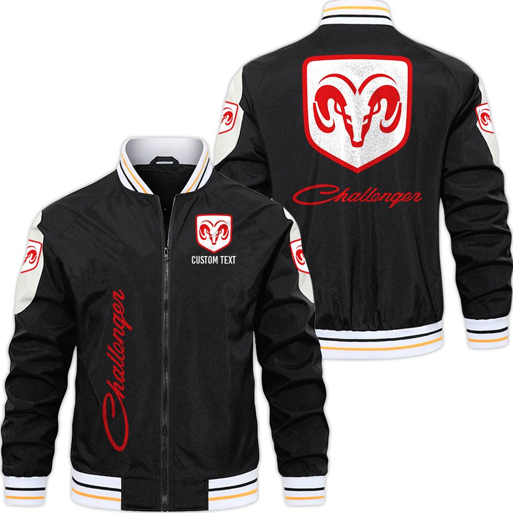 Dodge Challenger Varsity Jacket, Zipper Jackets Customize Name - Famjoys Dodge Challenger Varsity Jacket, Zipper Jackets Customize Name - Famjoys