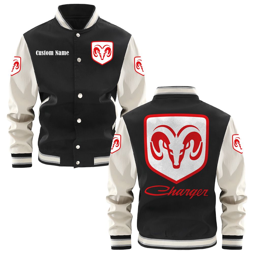 Dodge Charger Varsity Jacket, Baseball jacket, Letterman Jacket Customize Name, Multicolor - Famjoys Dodge Charger Varsity Jacket, Baseball jacket, Letterman Jacket Customize Name, Multicolor - Famjoys