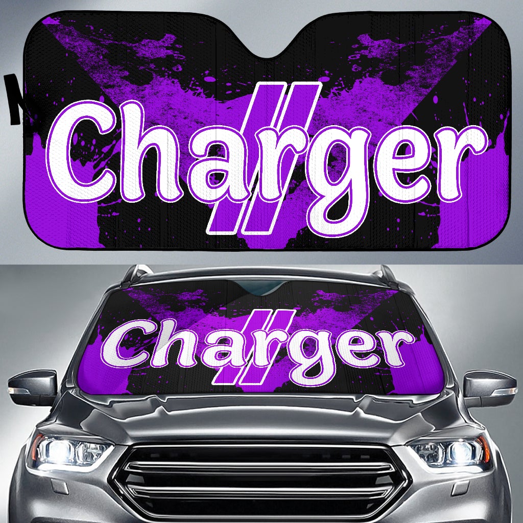 Dodge Charger Windshield Sun Shade Purple - Famjoys Dodge Charger Windshield Sun Shade Purple - Famjoys