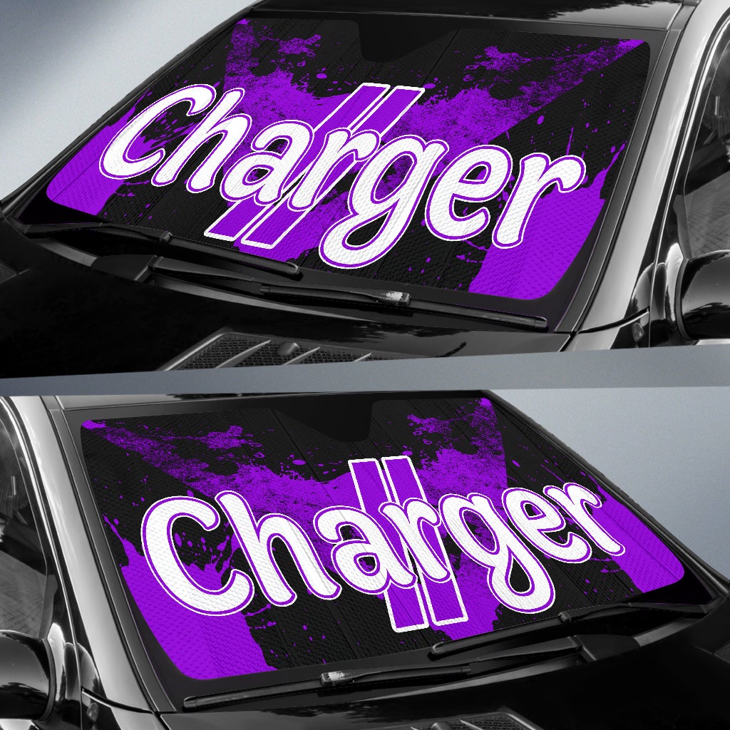 Dodge Charger Windshield Sun Shade Purple - Famjoys Dodge Charger Windshield Sun Shade Purple - Famjoys