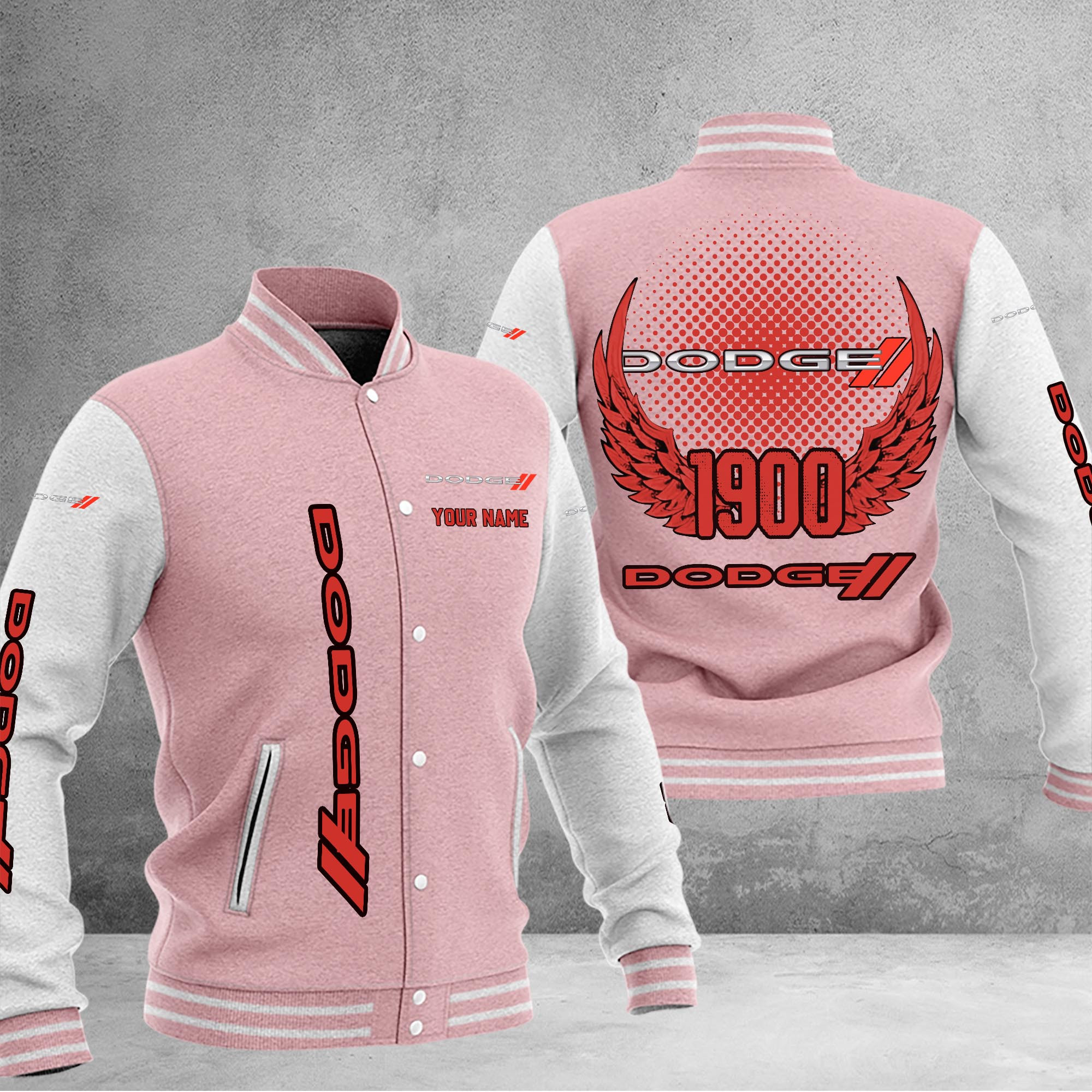 Dodge DMHJ1036 Baseball Jacket Multicolor - Famjoys Dodge DMHJ1036 Baseball Jacket Multicolor - Famjoys