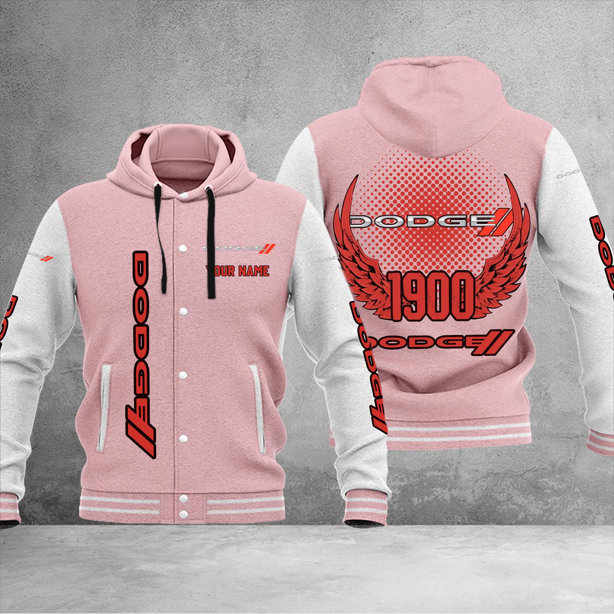 Dodge DMHJ1036 Baseball Jacket Multicolor - Famjoys Dodge DMHJ1036 Baseball Jacket Multicolor - Famjoys