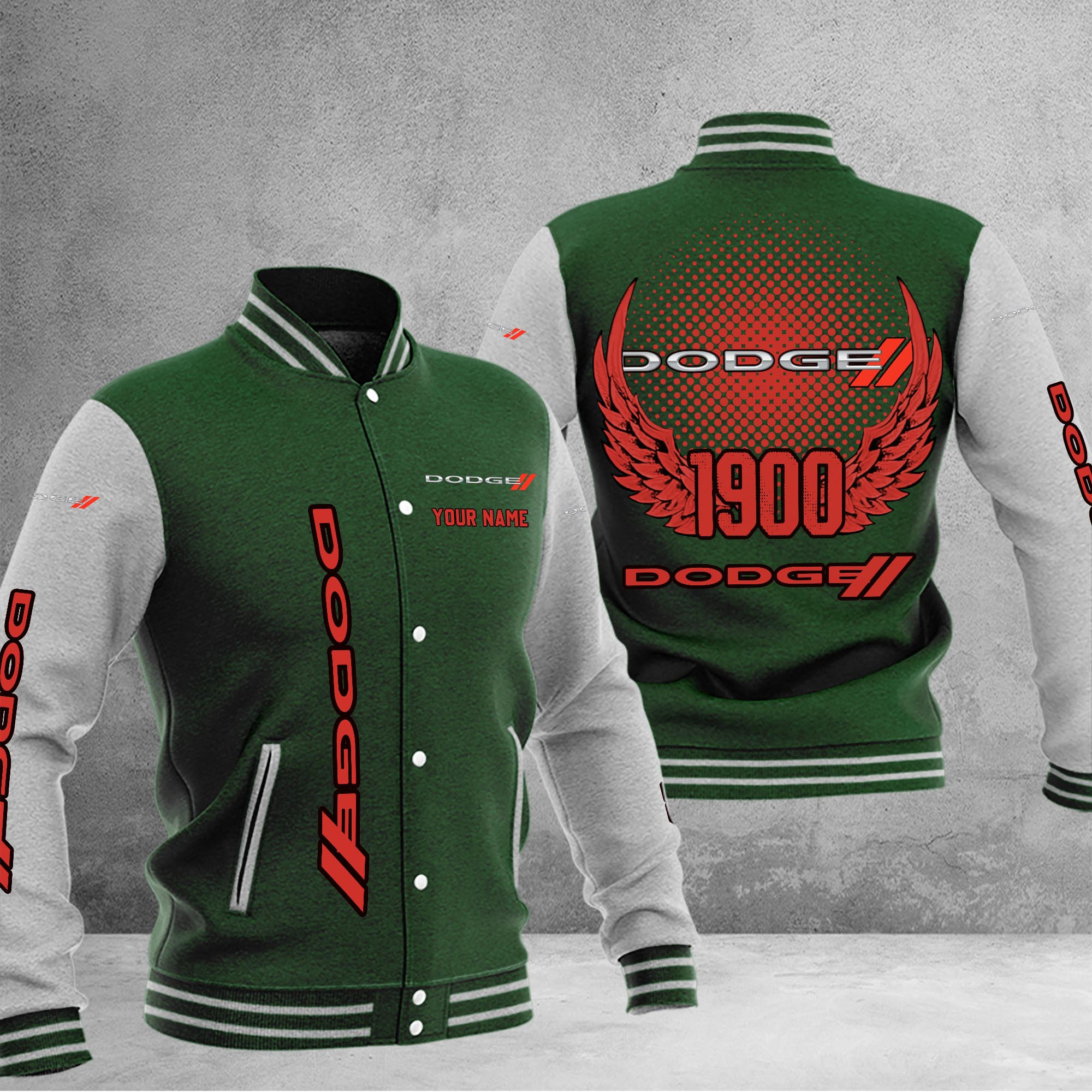 Dodge DMHJ1036 Baseball Jacket Multicolor - Famjoys Dodge DMHJ1036 Baseball Jacket Multicolor - Famjoys