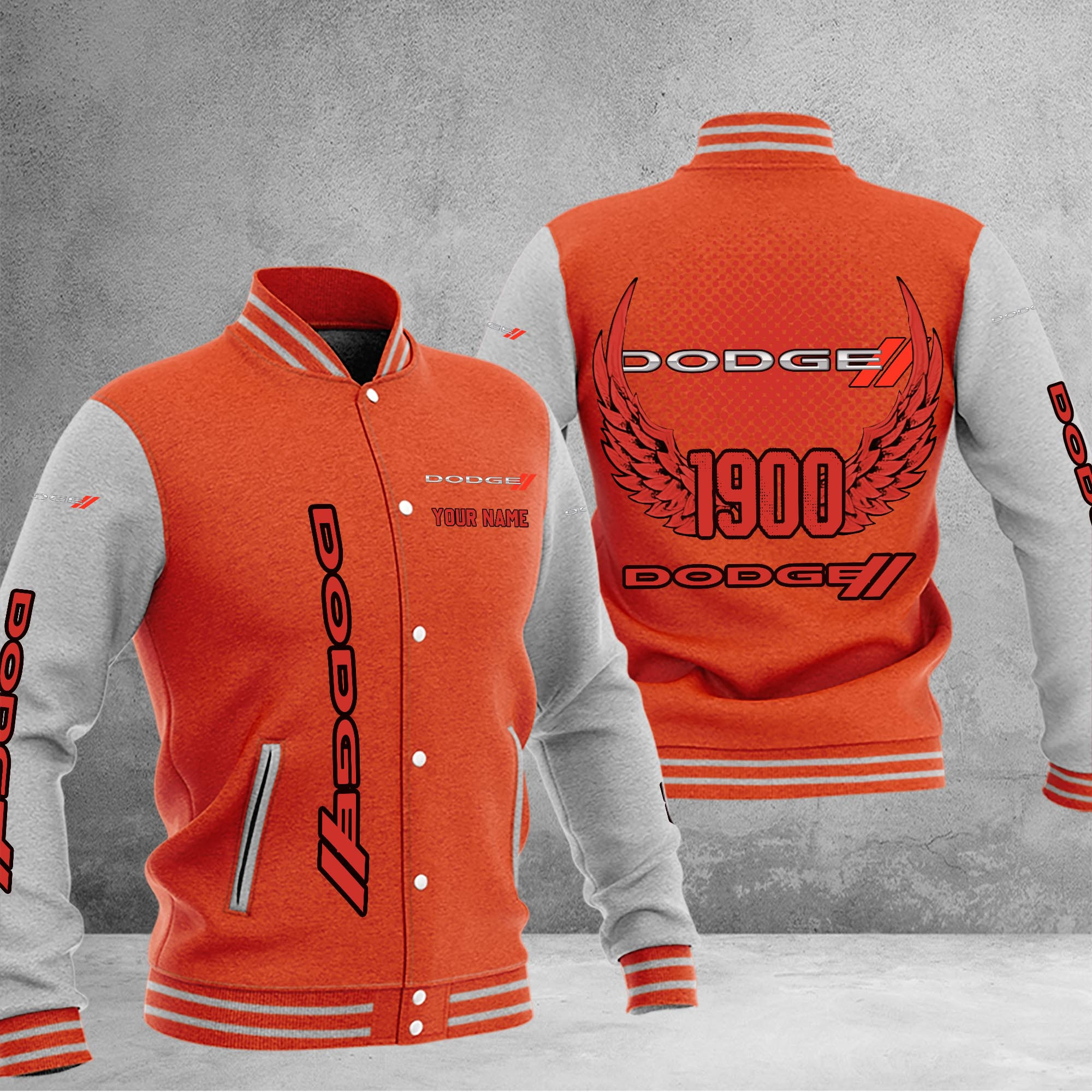Dodge DMHJ1036 Baseball Jacket Multicolor - Famjoys Dodge DMHJ1036 Baseball Jacket Multicolor - Famjoys