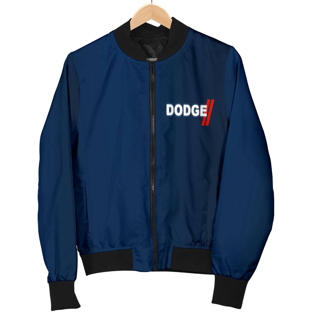 Dodge Men's Bomber Jacket Blue - Famjoys Dodge Men's Bomber Jacket Blue - Famjoys