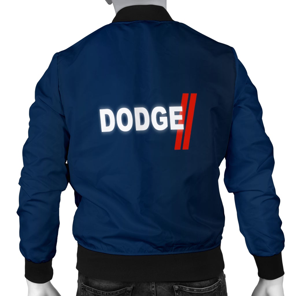Dodge Men's Bomber Jacket Blue - Famjoys Dodge Men's Bomber Jacket Blue - Famjoys