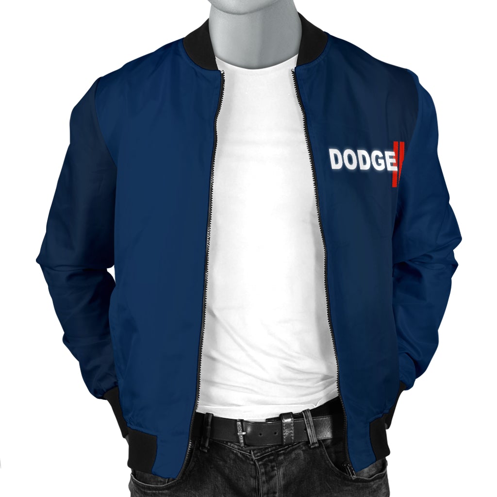 Dodge Men's Bomber Jacket Blue - Famjoys Dodge Men's Bomber Jacket Blue - Famjoys
