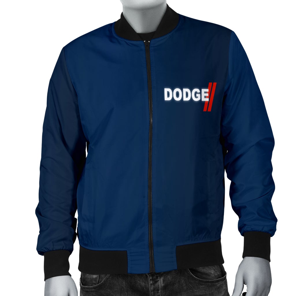 Dodge Men's Bomber Jacket Blue - Famjoys Dodge Men's Bomber Jacket Blue - Famjoys