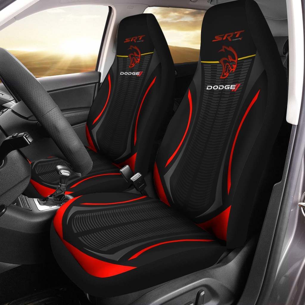Dodge SRT AN-HL Car Seat Cover (Set of 2) Ver 1 (Red)