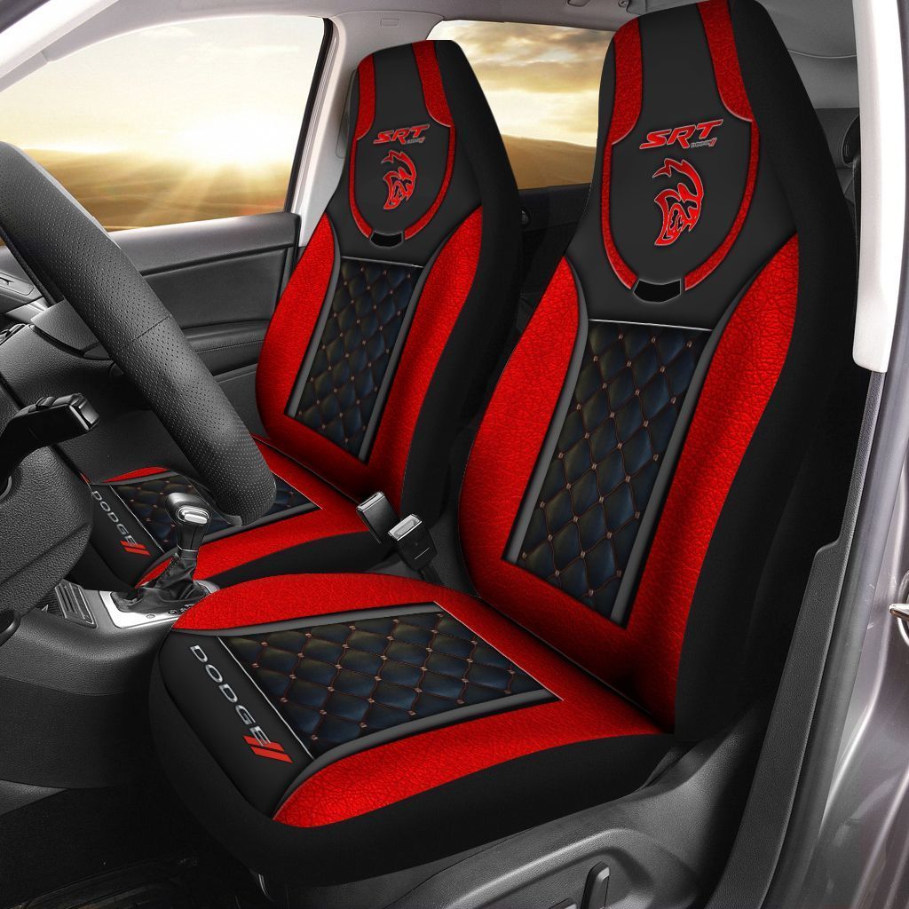 DODGE SRT AN-HT Car Seat Cover (Set of 2) Ver 2 (Red)