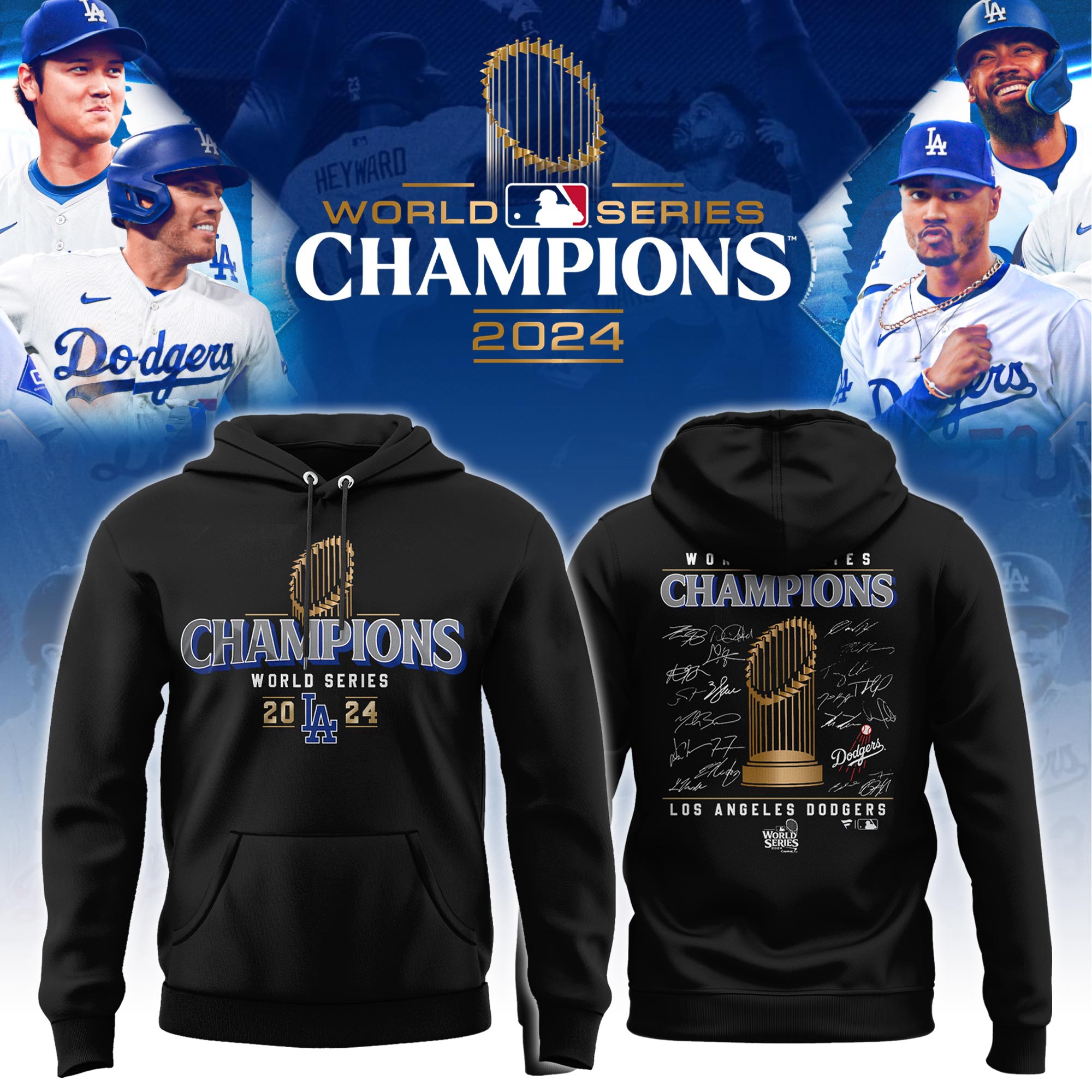 Dodgers World Series Champions Hoodie Version 2 - Famjoys Dodgers World Series Champions Hoodie Version 2 - Famjoys