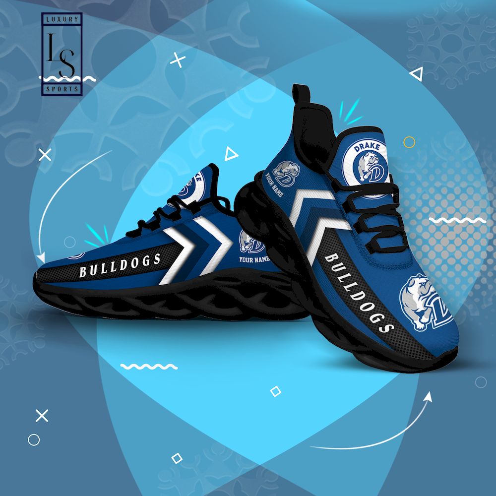 Drake Bulldogs Personalized Max Soul Shoes - Famjoys Drake Bulldogs Personalized Max Soul Shoes - Famjoys
