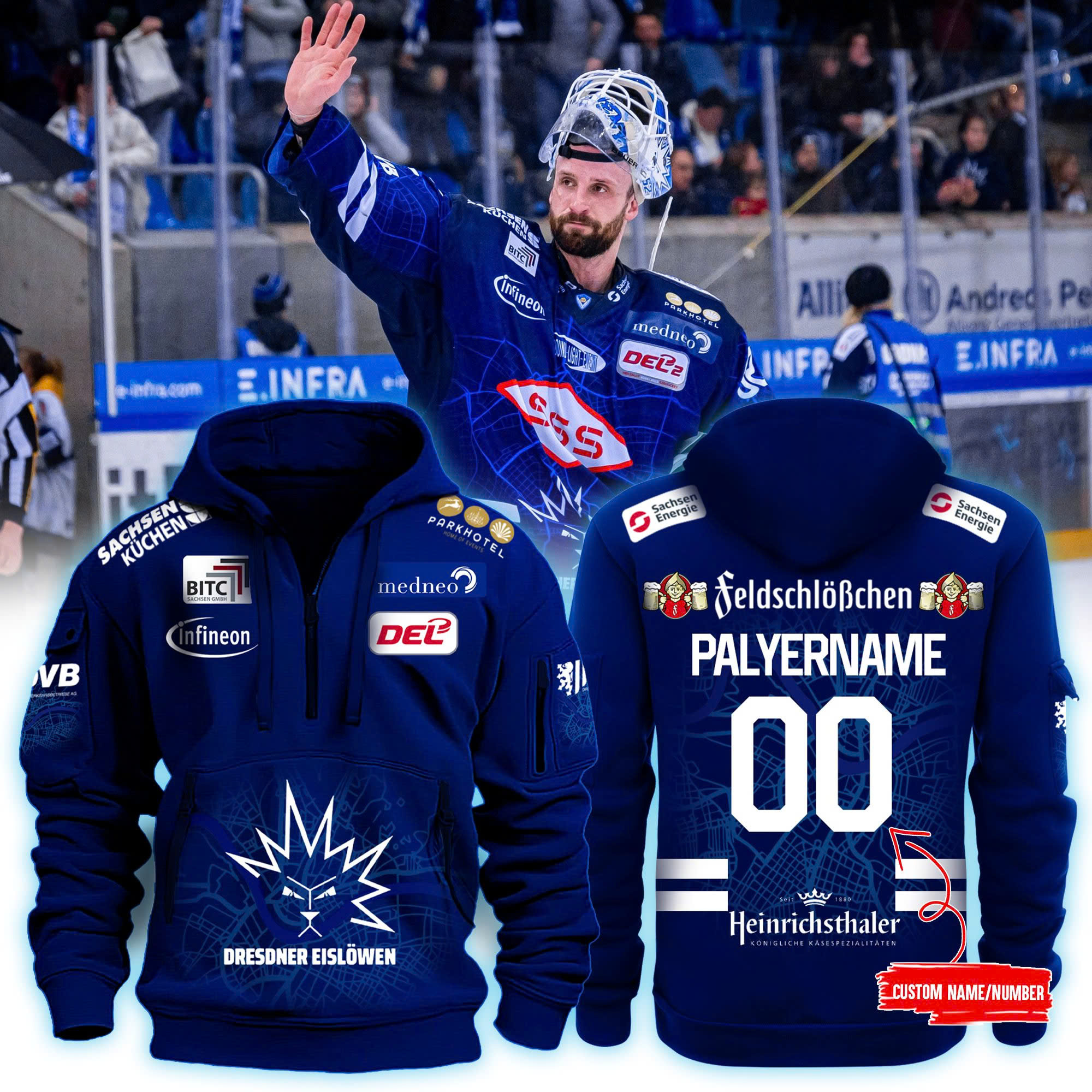 Dresdner Eislöwen Hoodie - Famjoys Dresdner Eislöwen Hoodie - Famjoys