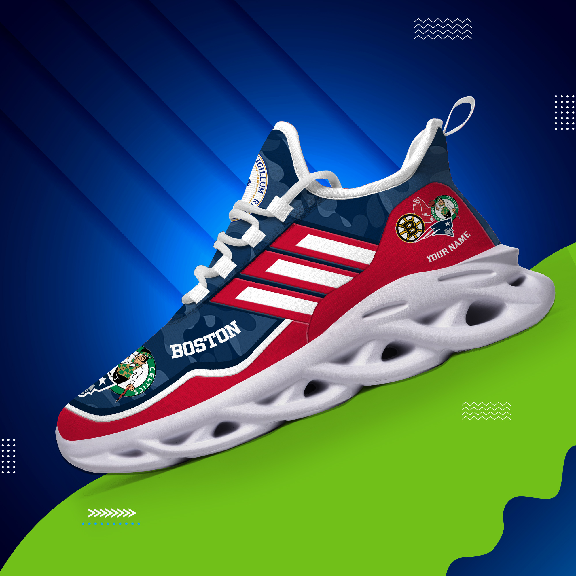 DS005 BostonNAVI001 Clunky Max Soul Shoes - Famjoys DS005 BostonNAVI001 Clunky Max Soul Shoes - Famjoys