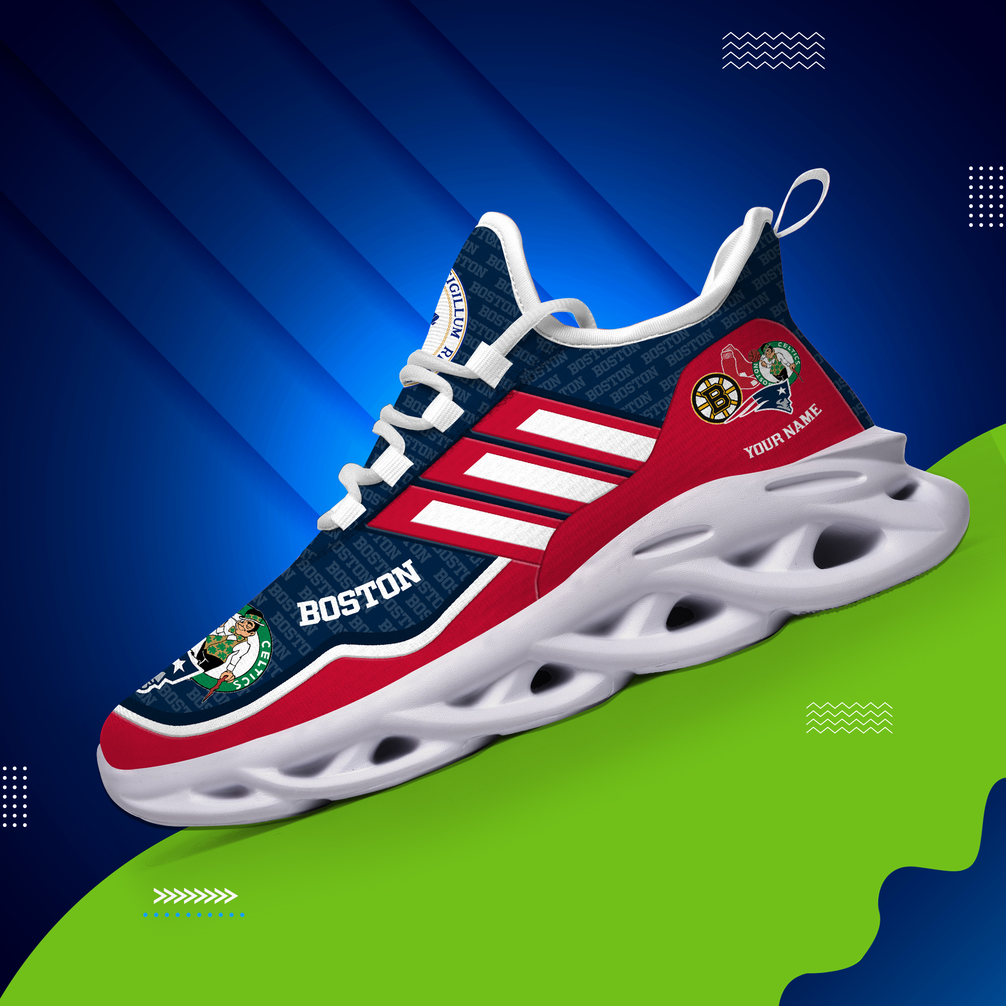 DS005 BostonNAVI002 Clunky Max Soul Shoes - Famjoys DS005 BostonNAVI002 Clunky Max Soul Shoes - Famjoys